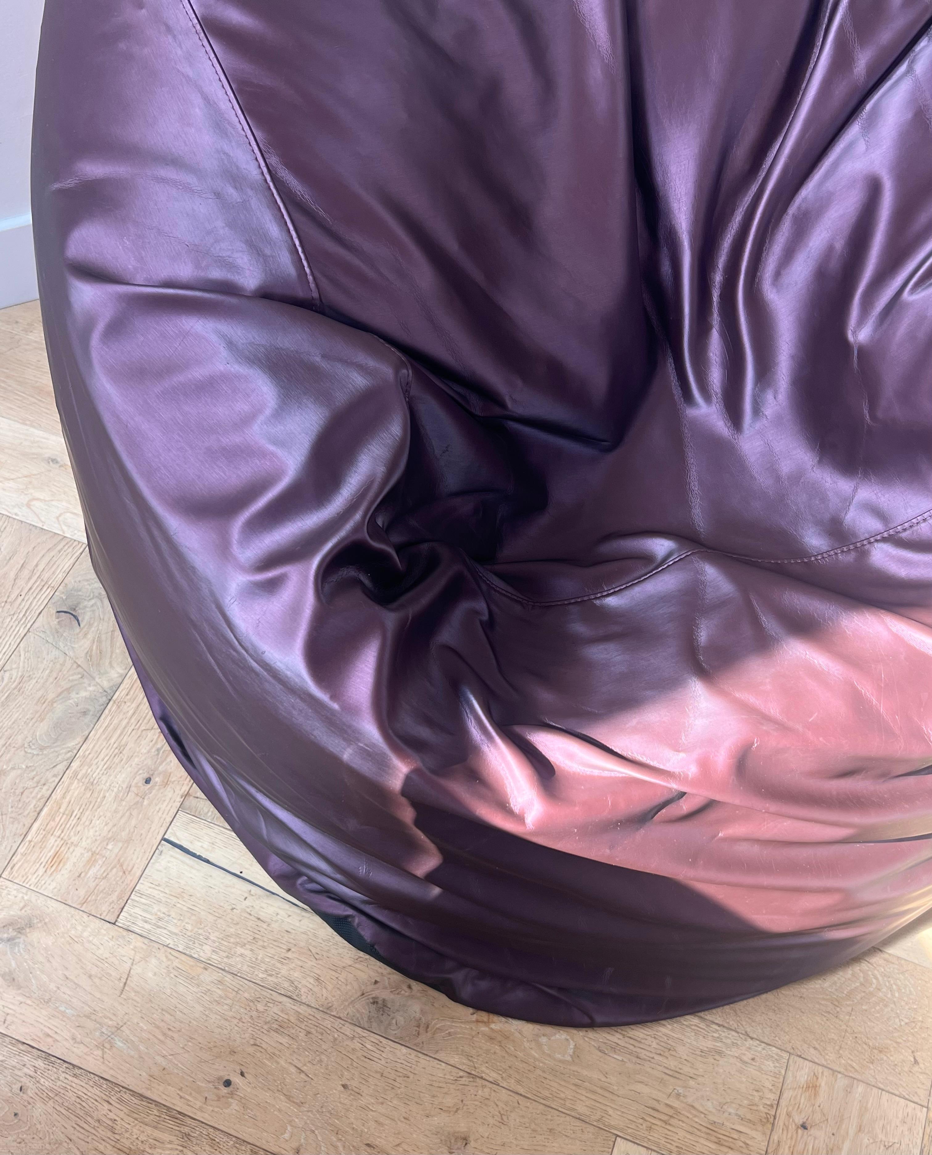 Iridescent purple bean bag by Ligne Roset, early 21st century  In Good Condition In View Park, CA