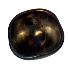 Iridescent Raku-Style Murano Glass Bowl