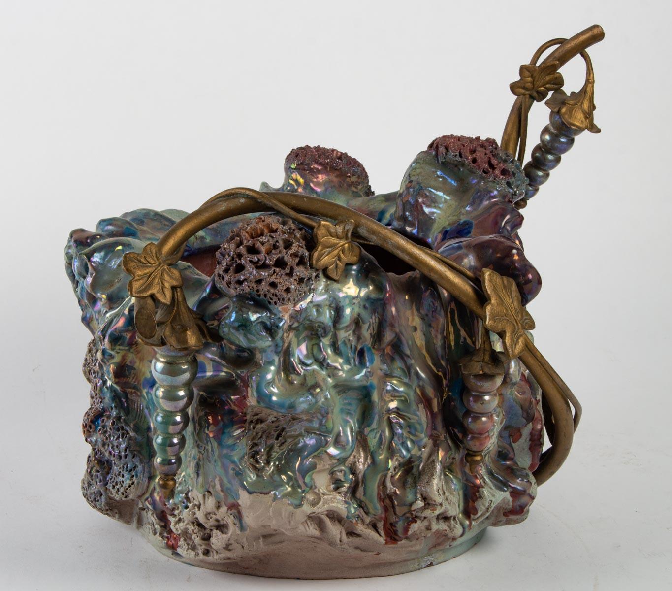 Set de céramique Art Nouveau en grès irisé 3