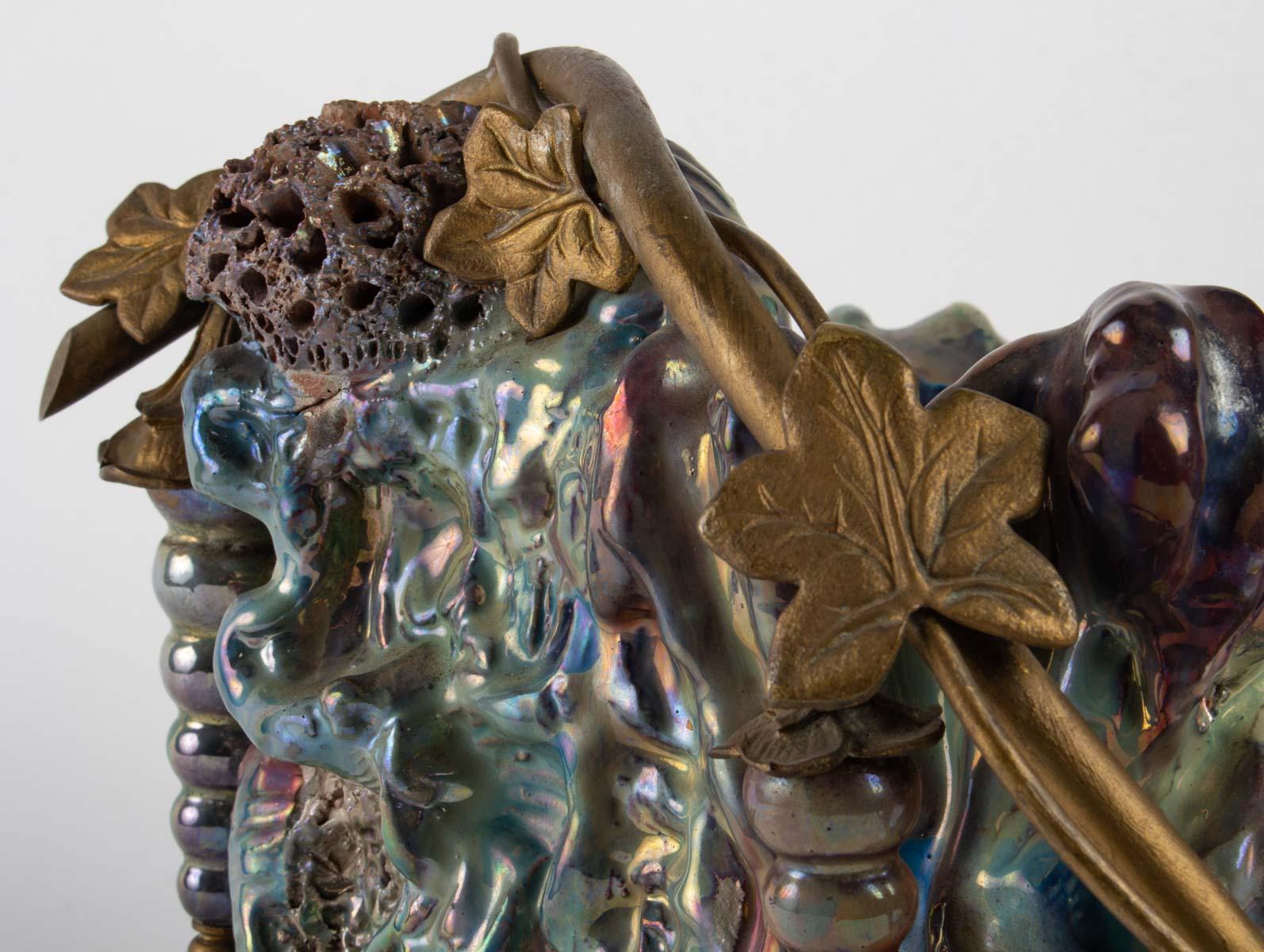 Set de céramique Art Nouveau en grès irisé 1