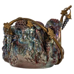 Set de céramique Art Nouveau en grès irisé