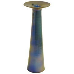 Sky Blue Elongated Studio Ceramic Vase by Mobach