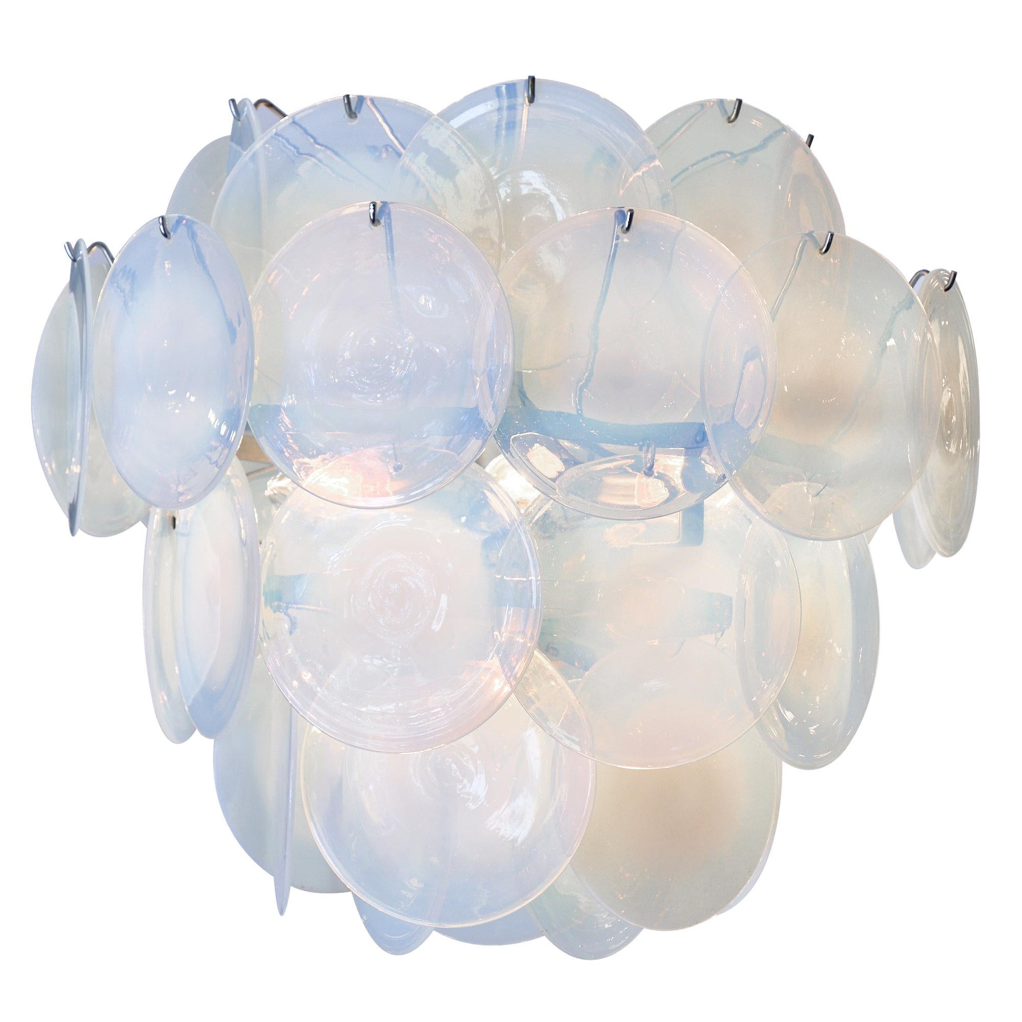 Iridescent Vintage Murano Glass Chandelier