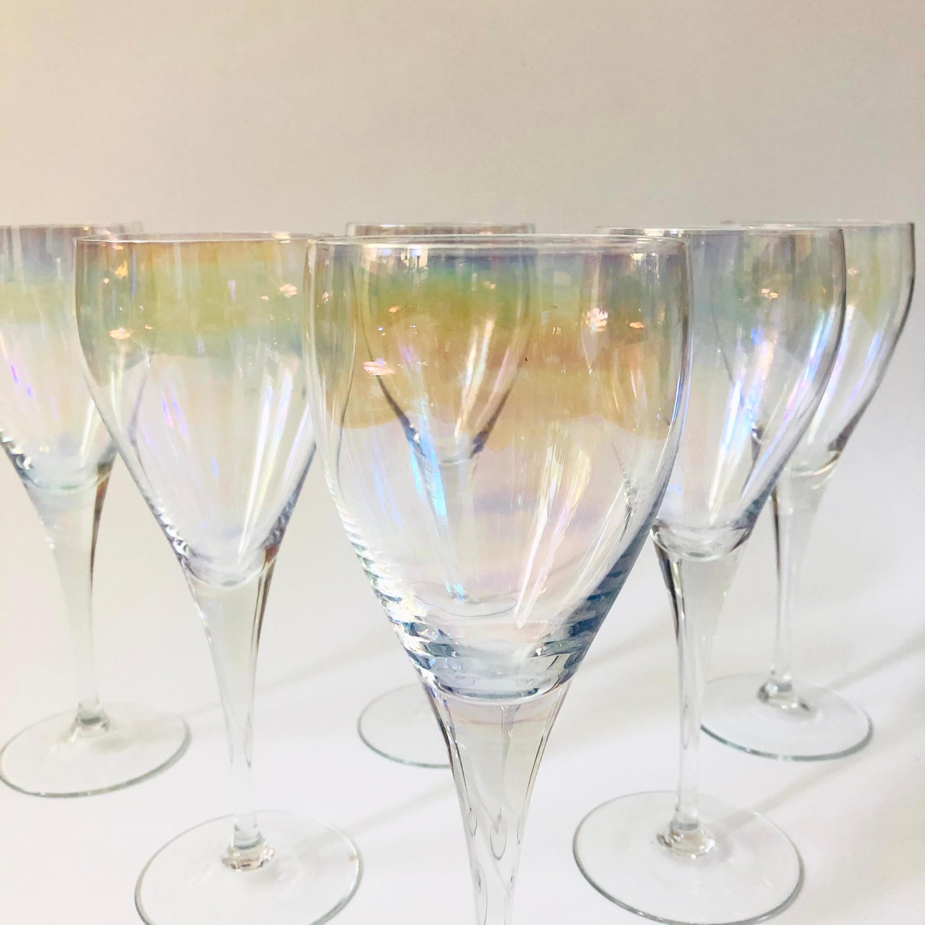 Bicchieri da vino iridescenti - Set da 6 In condizioni buone a Fairfield, CA