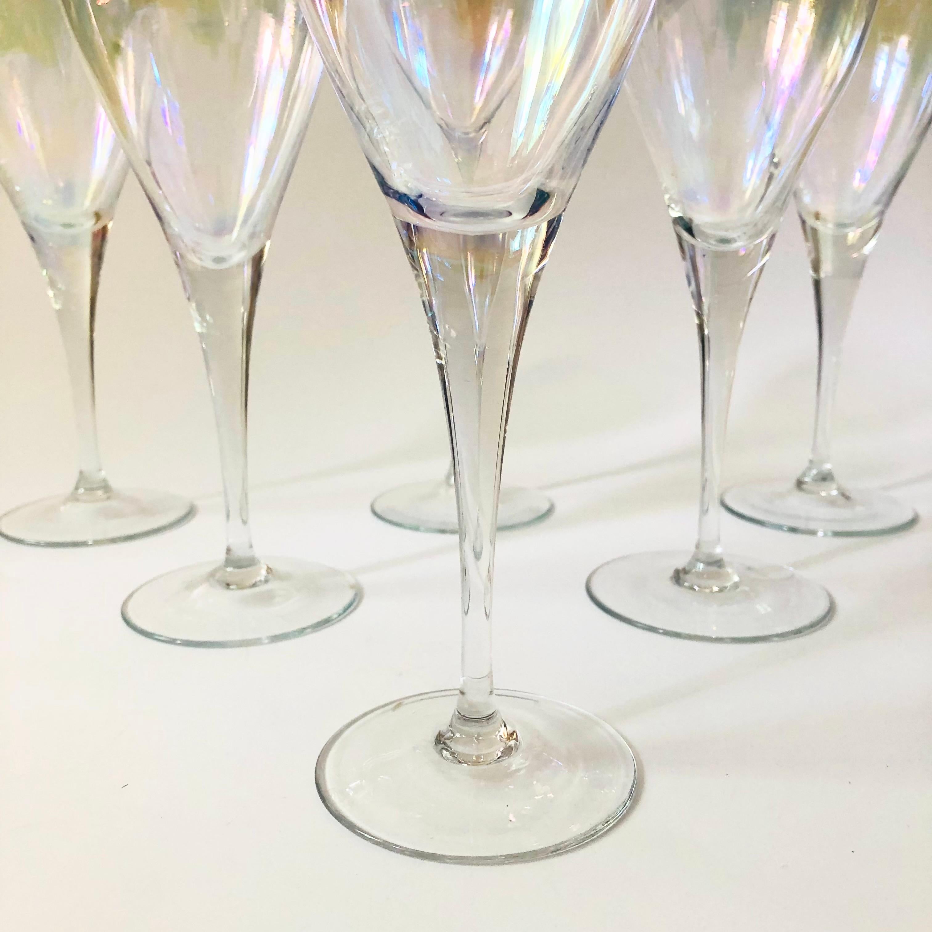 Vetro Bicchieri da vino iridescenti - Set da 6