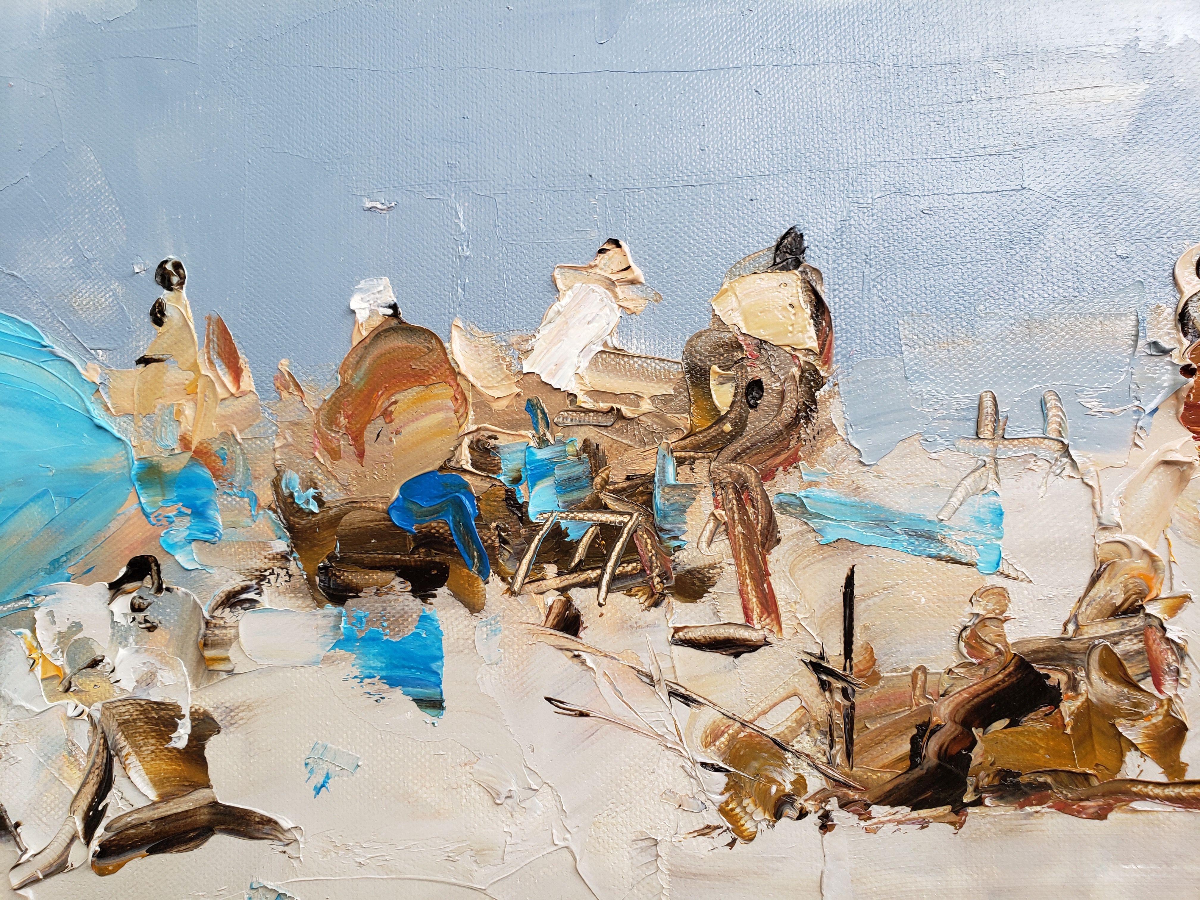 Beach #1, Painting, Oil on Canvas For Sale 1
