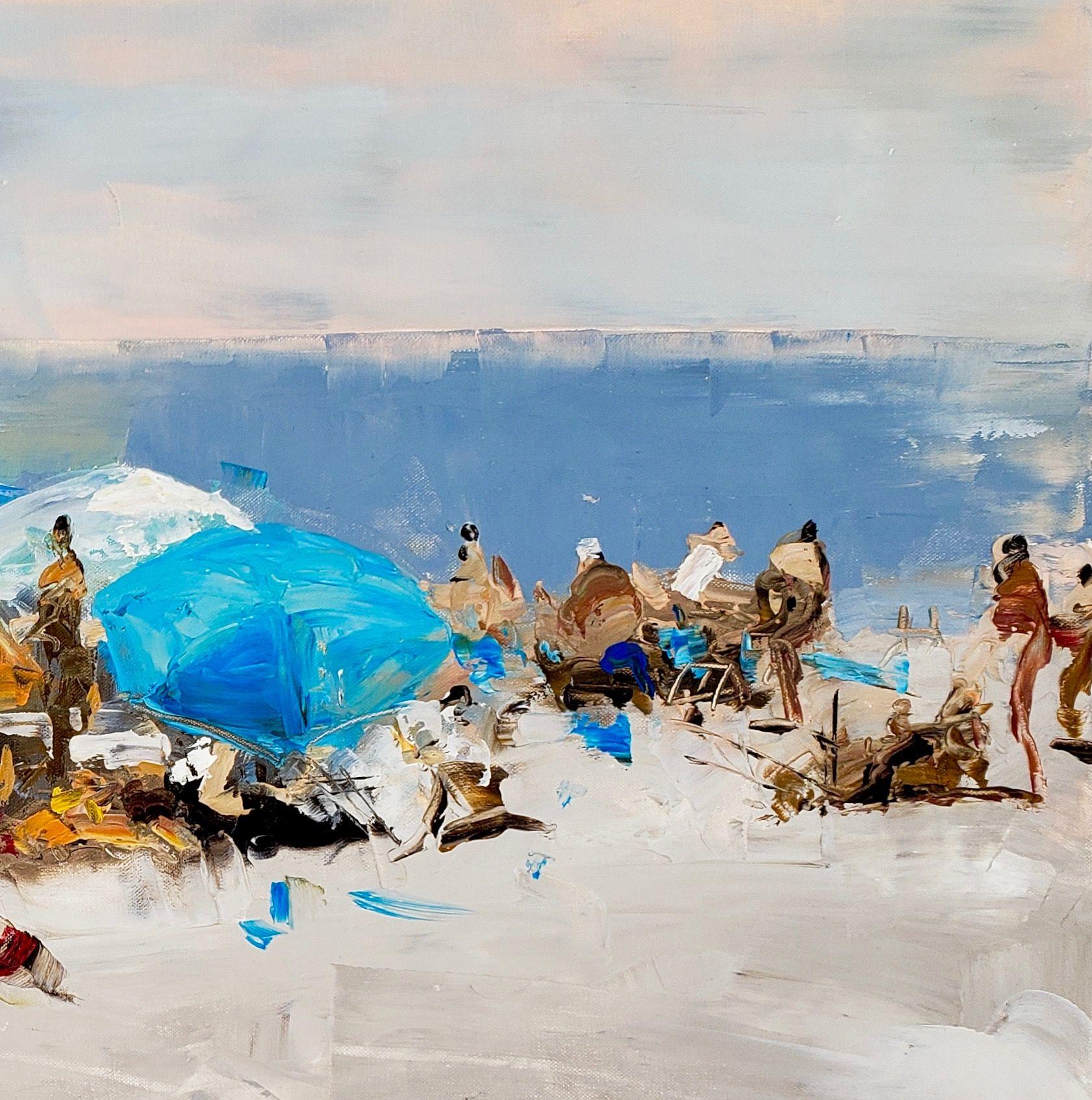 Beach #1, Painting, Oil on Canvas For Sale 3