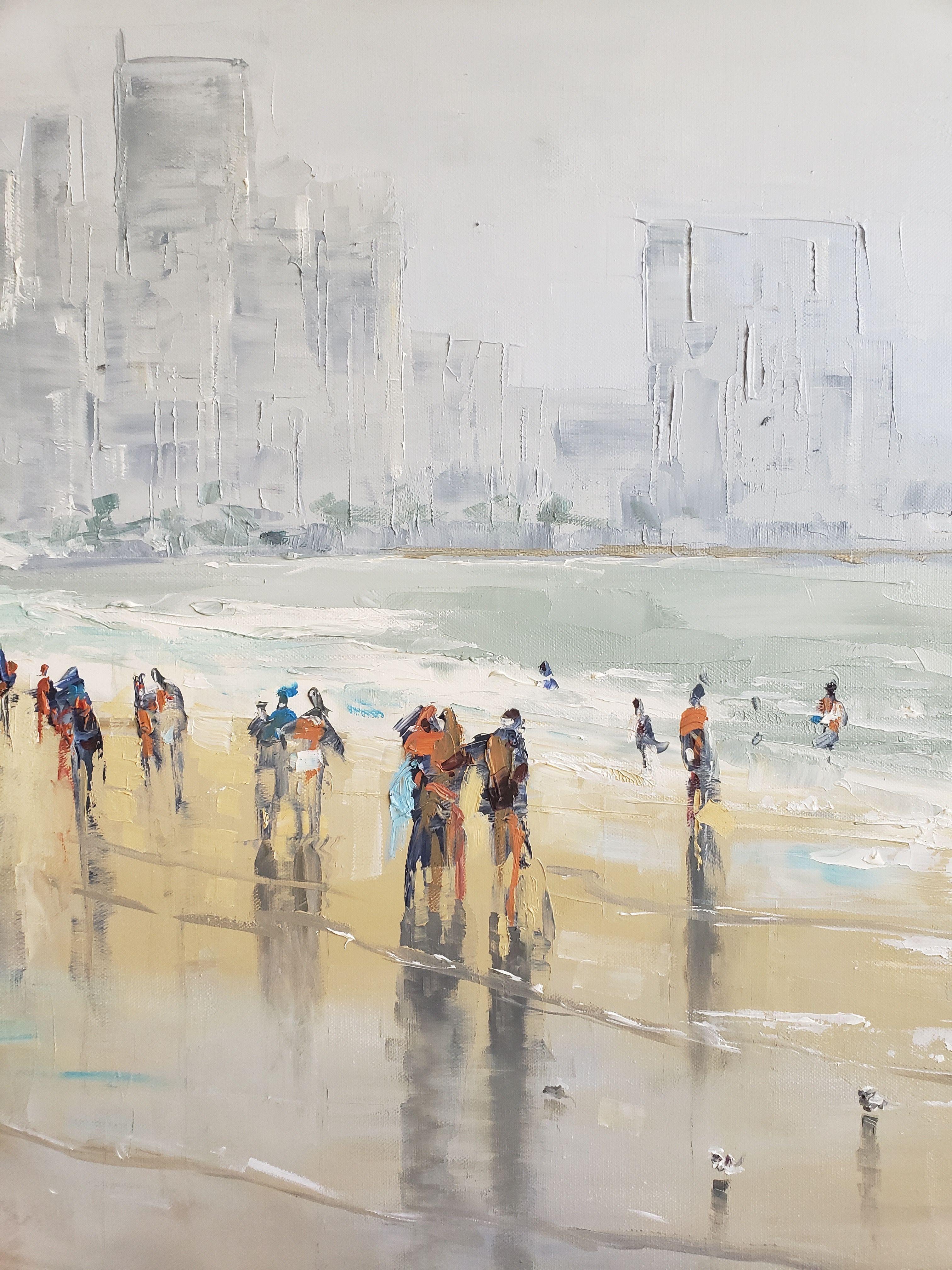 beach #2, Painting, Oil on Canvas For Sale 1