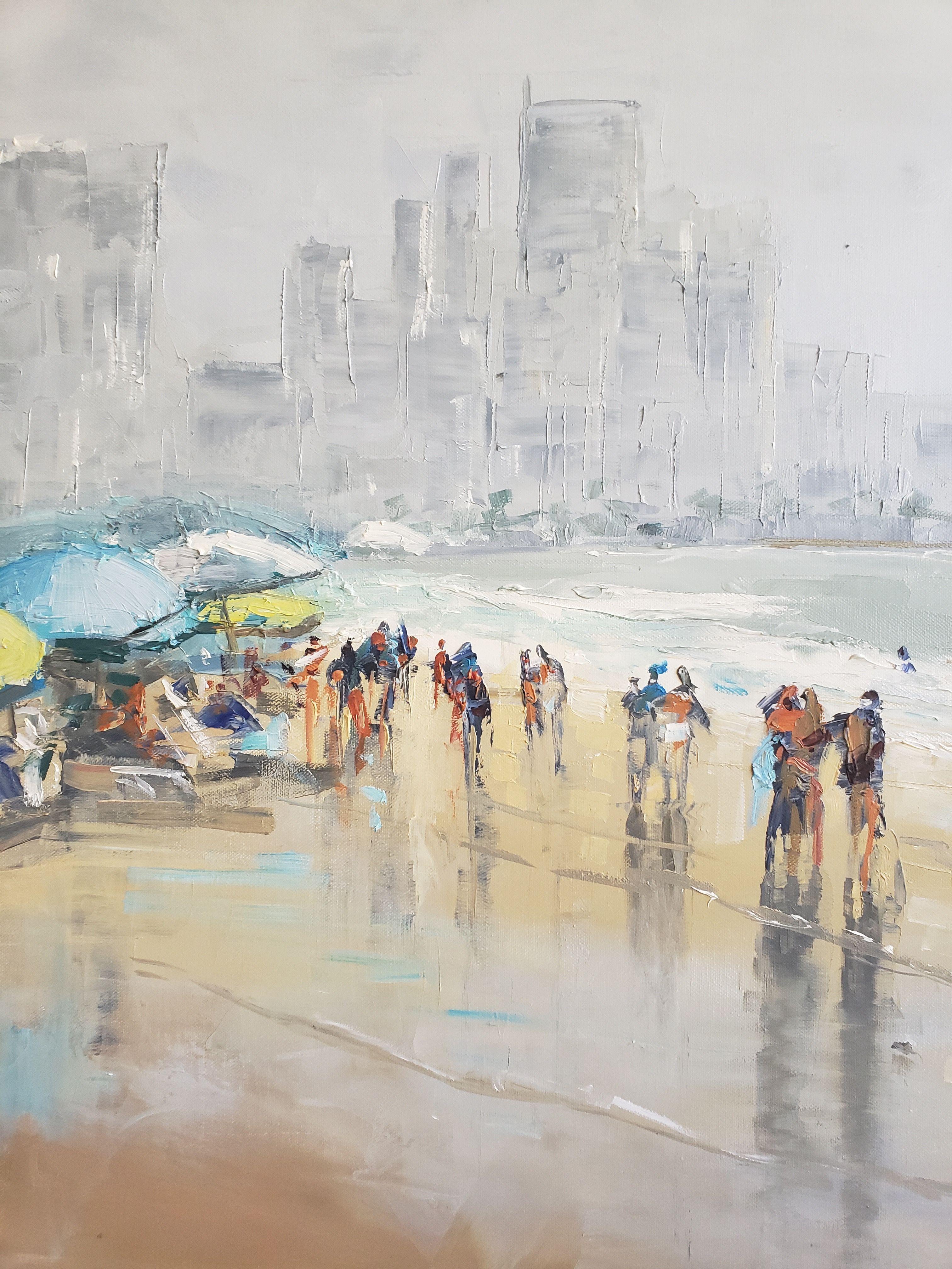 beach #2, Painting, Oil on Canvas For Sale 2