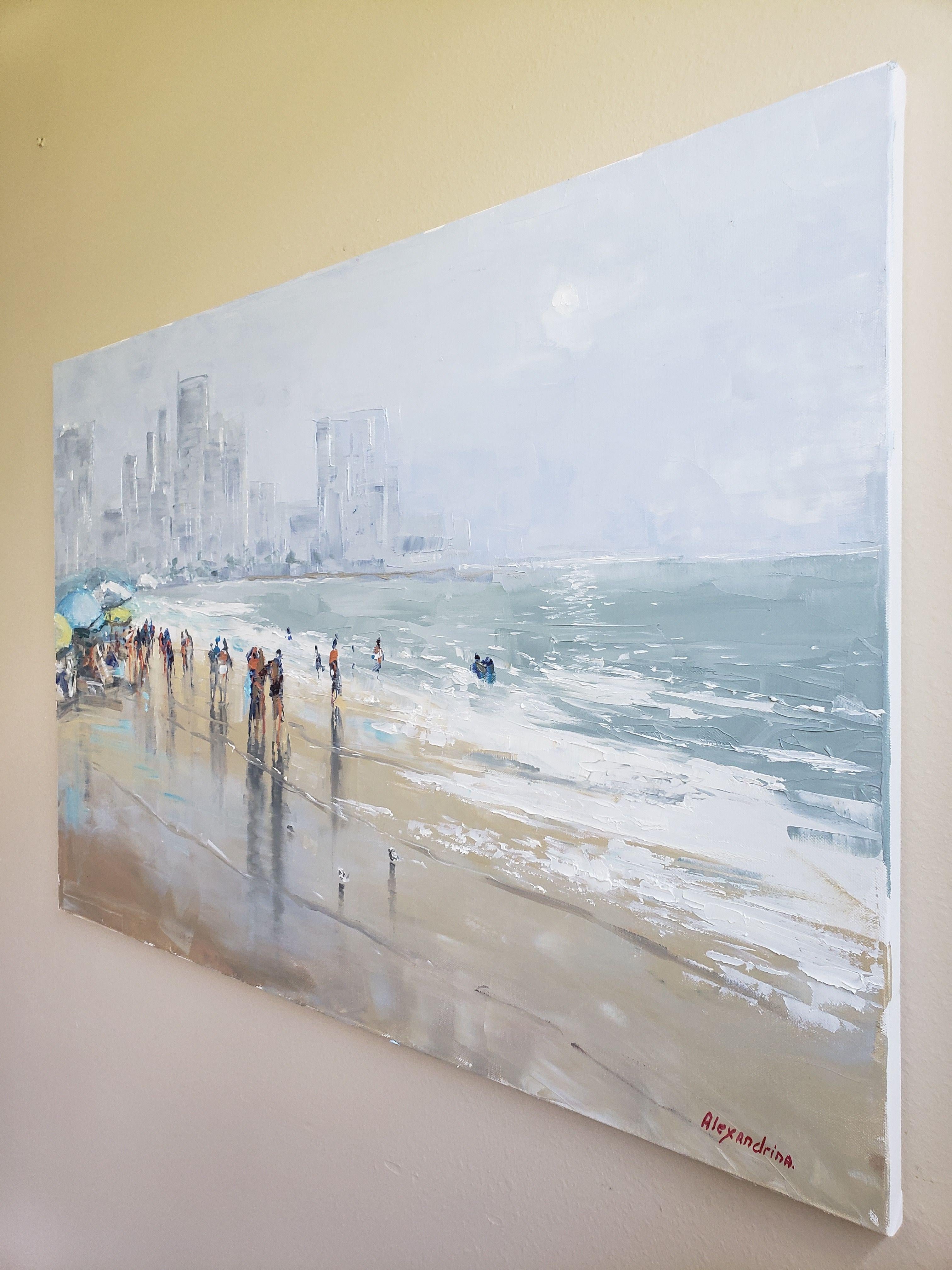beach #2, Painting, Oil on Canvas For Sale 3