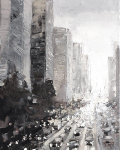 BUSY AVENUE, Painting, Oil on Canvas