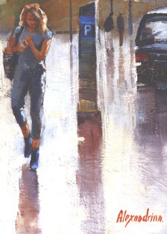 CITY  LIGHTS #12, Painting, Oil on Canvas