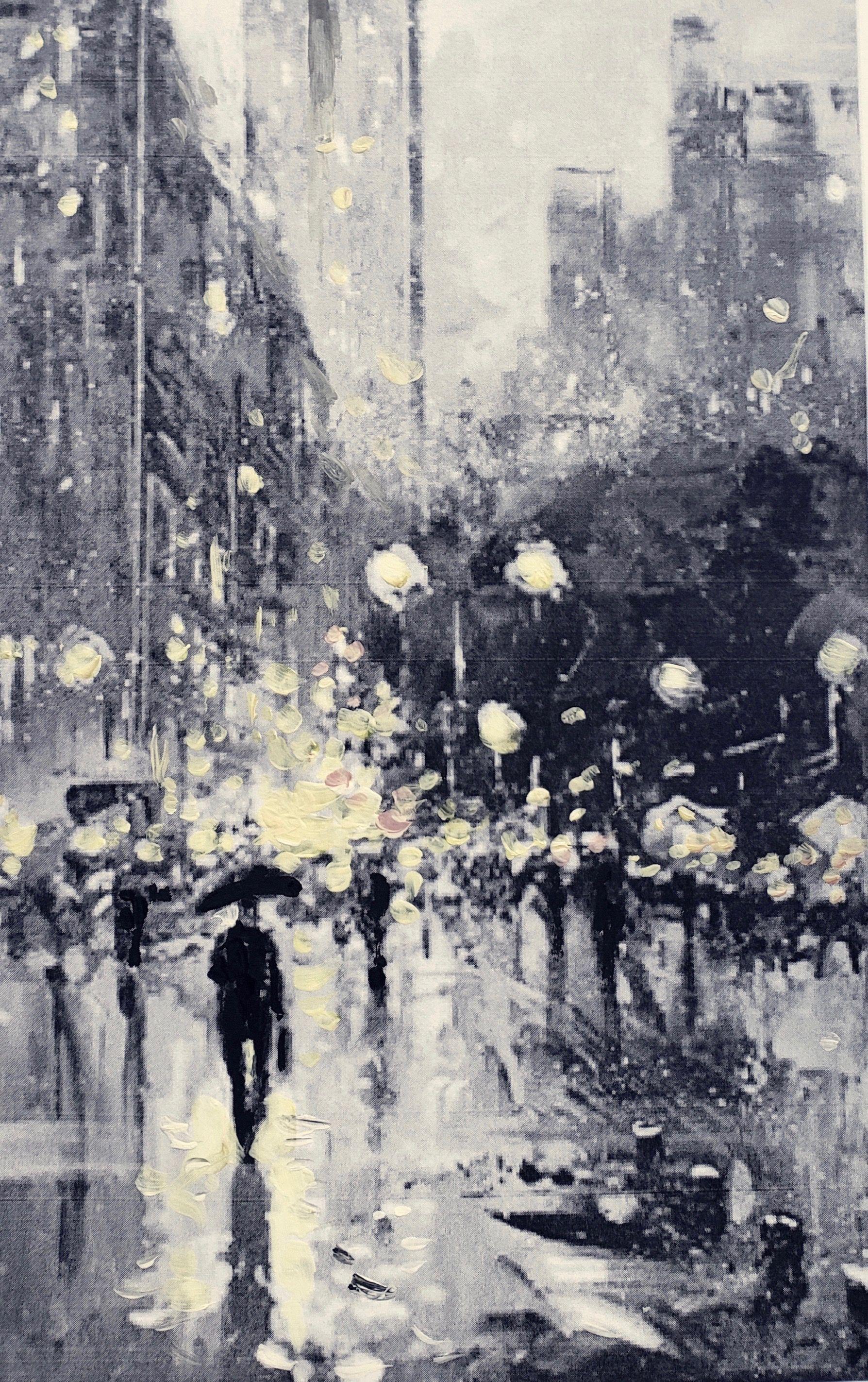 CITY LIGHTS #15, Painting, Oil on Canvas For Sale 2