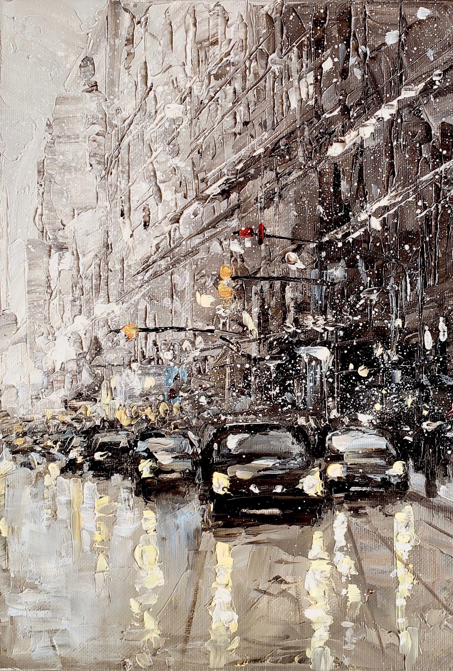 Luci della città #16, Pittura, Olio su tela - Painting Contemporaneo di Irina Alexandrina