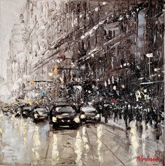 City Lights n°16, peinture, huile sur toile