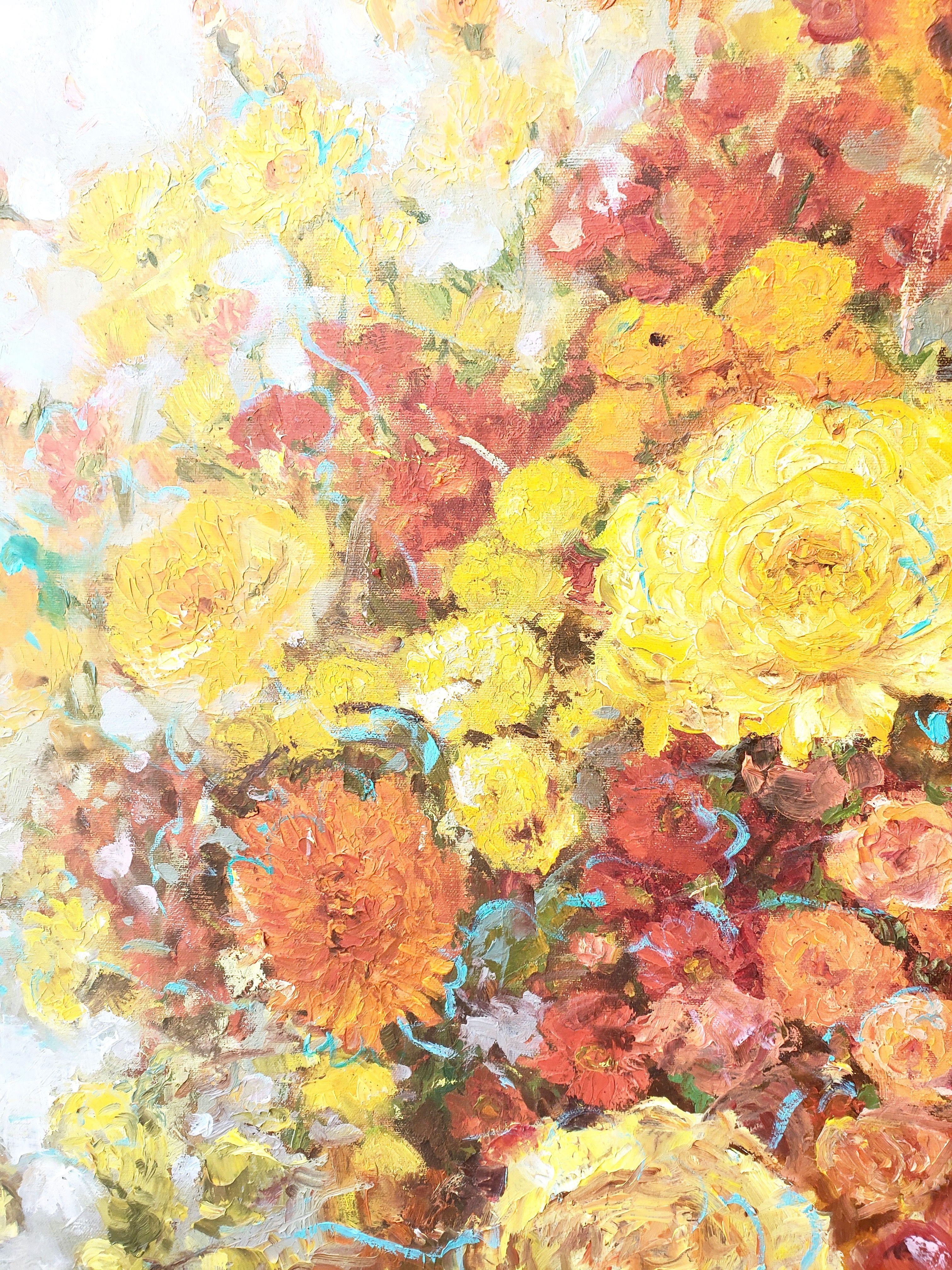 Marigold, Gemälde, Öl auf Leinwand (Impressionismus), Painting, von Irina Alexandrina