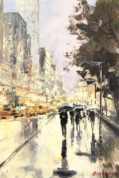 New York. Chrysler ., Painting, Oil on Canvas