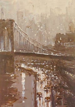 NY CITY LIGHTS #14, Painting, Oil on Canvas
