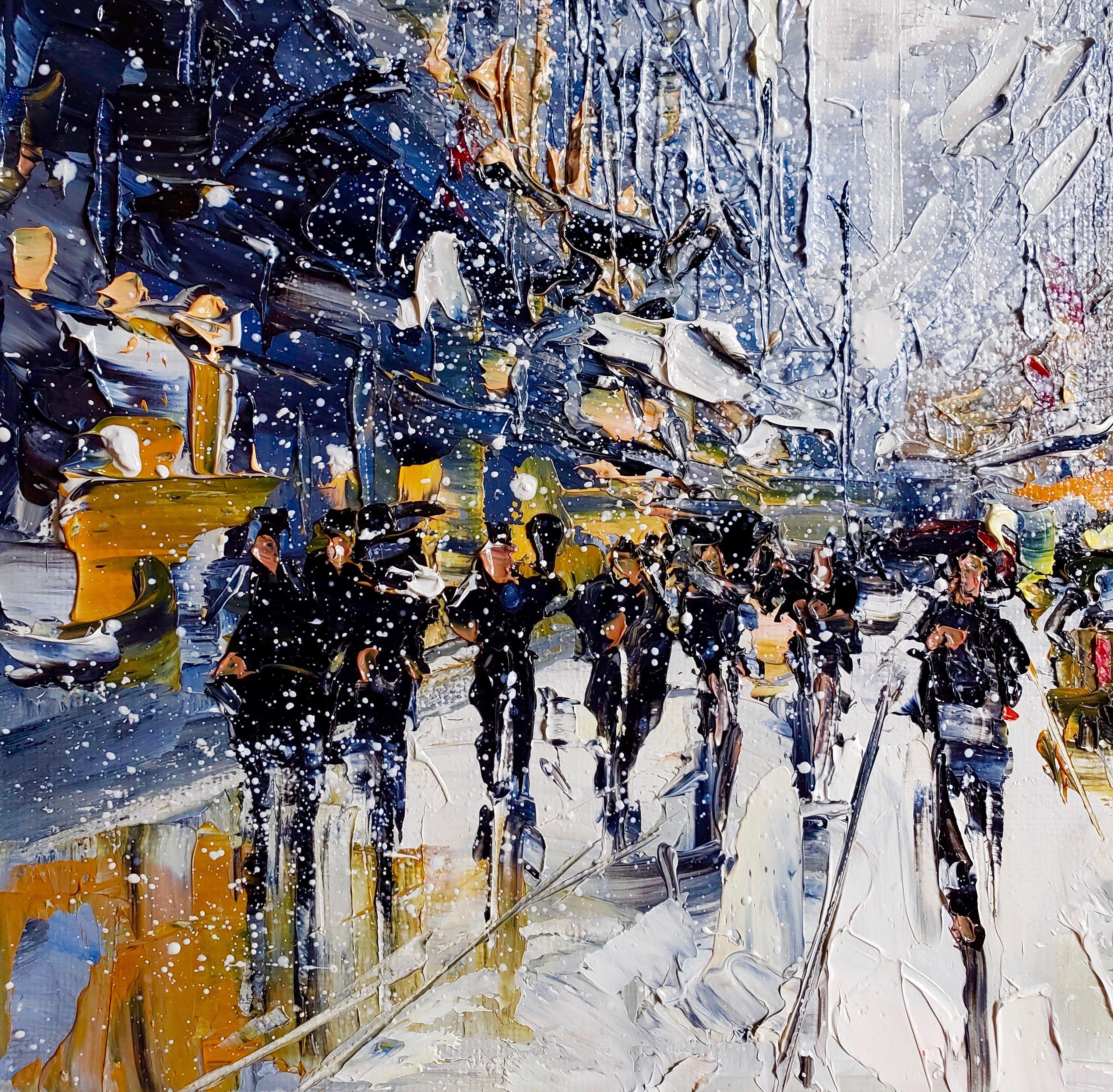 NY CITY LIGHTS #17, Painting, Oil on Canvas For Sale 1