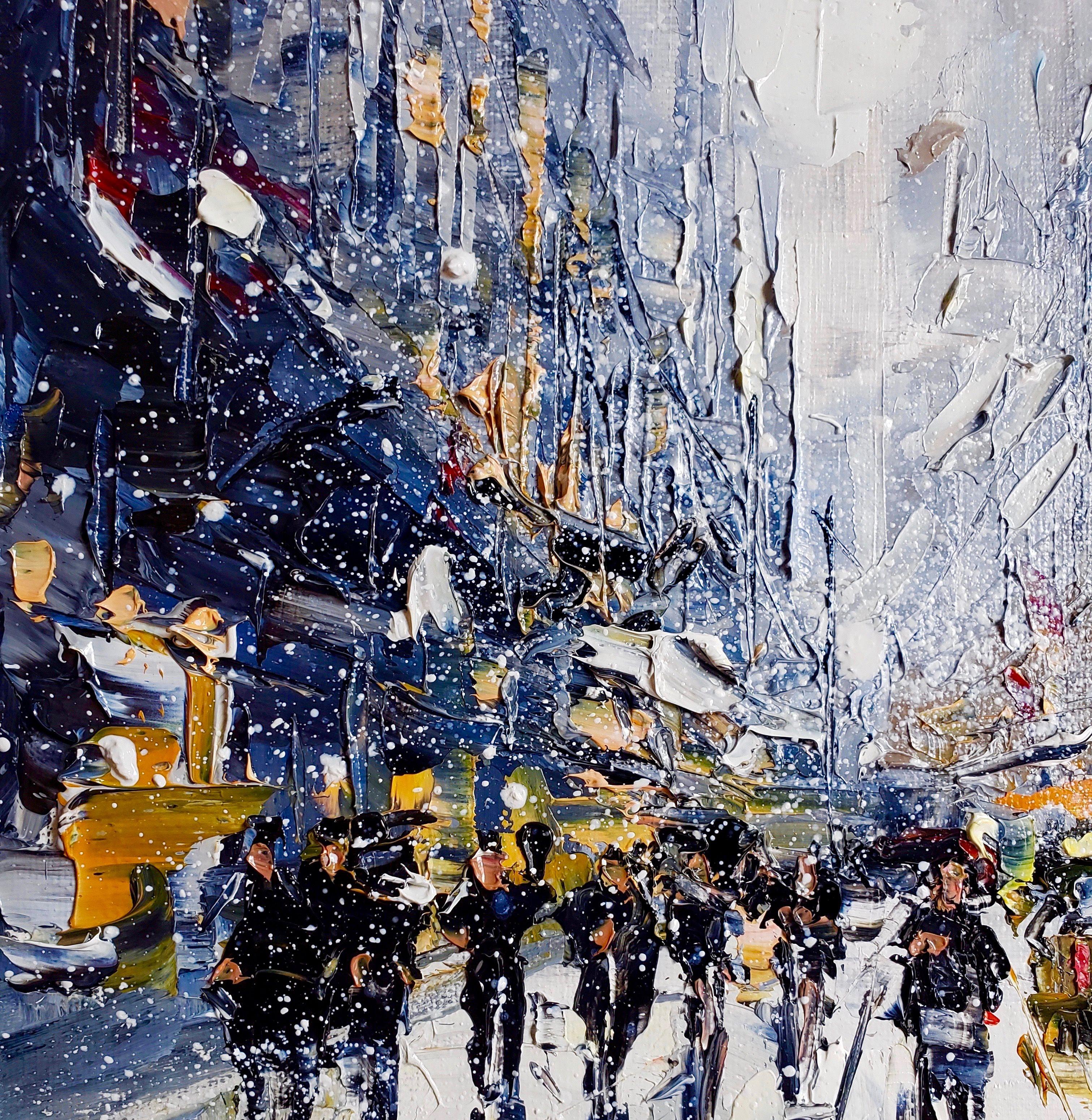 NY CITY LIGHTS #17, Painting, Oil on Canvas For Sale 2