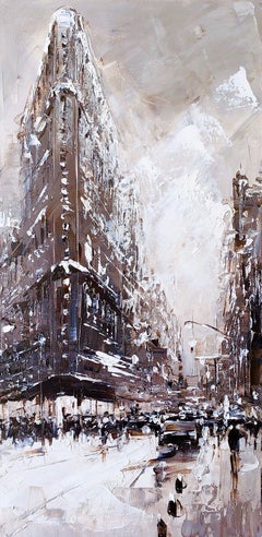 NY CITY LIGHTS #20, Painting, Oil on Canvas