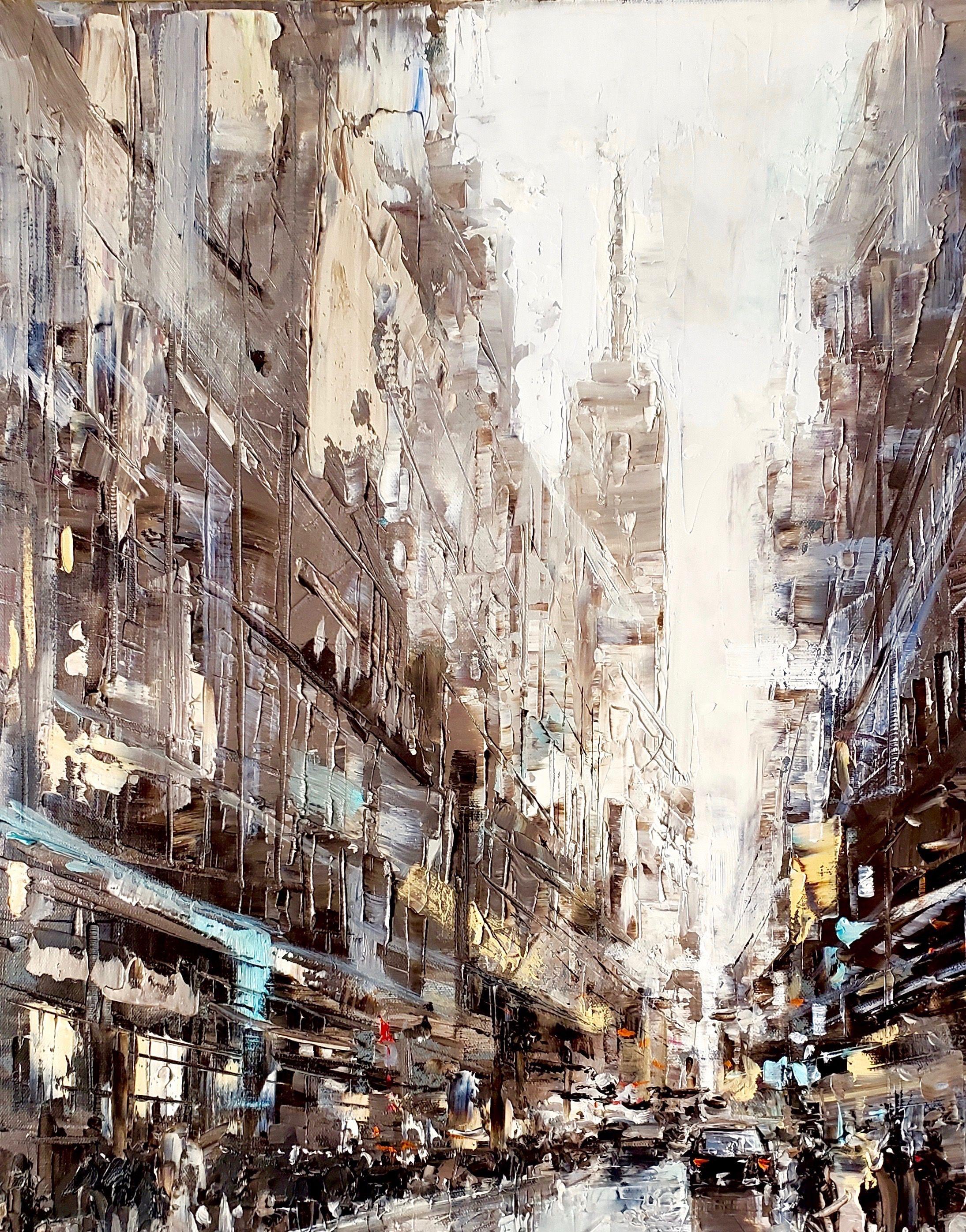 NY CITY LIGHTS #21., Painting, Oil on Canvas For Sale 1