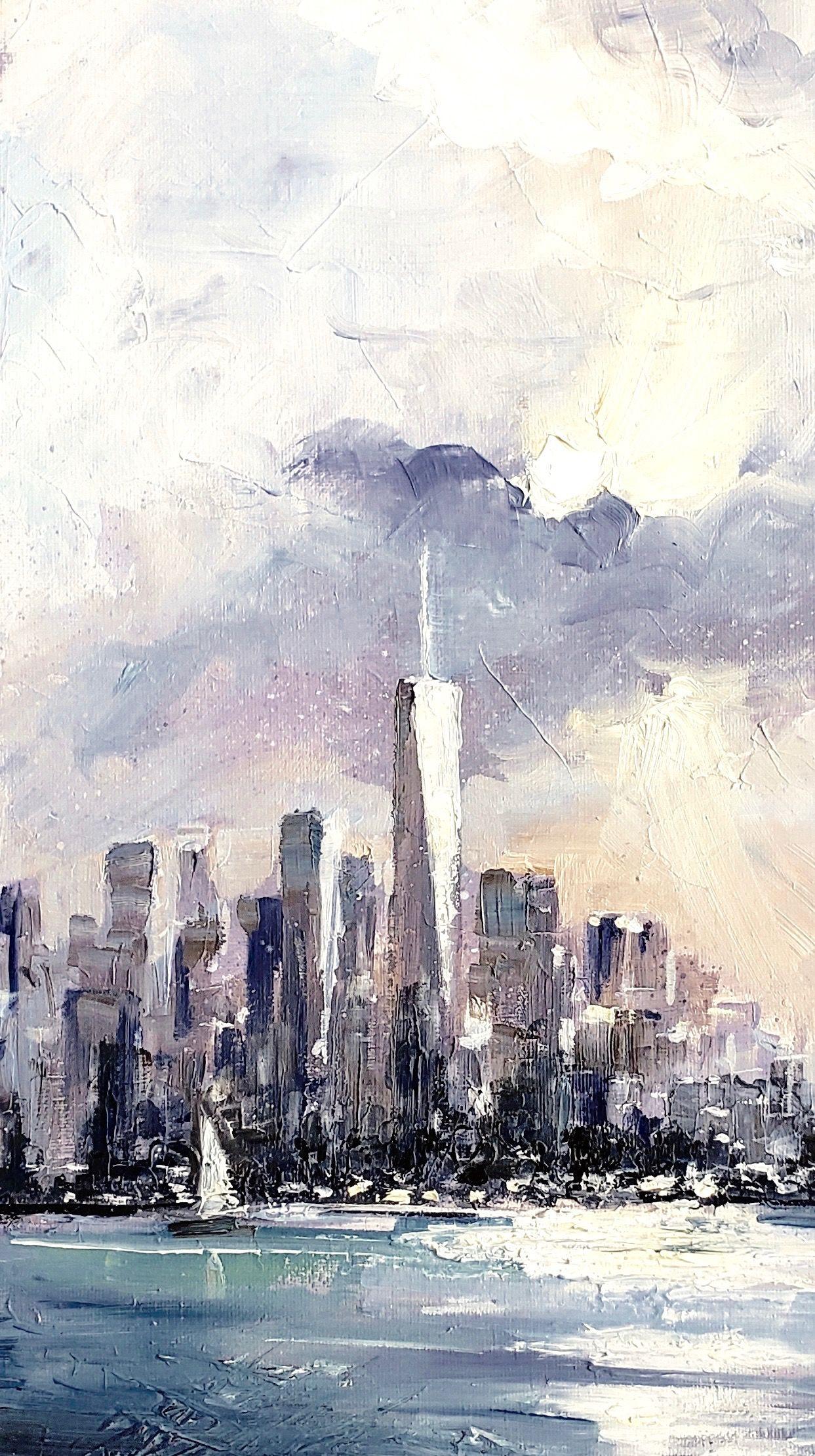 NY CITY LIGHTS #22., Painting, Oil on Canvas For Sale 1