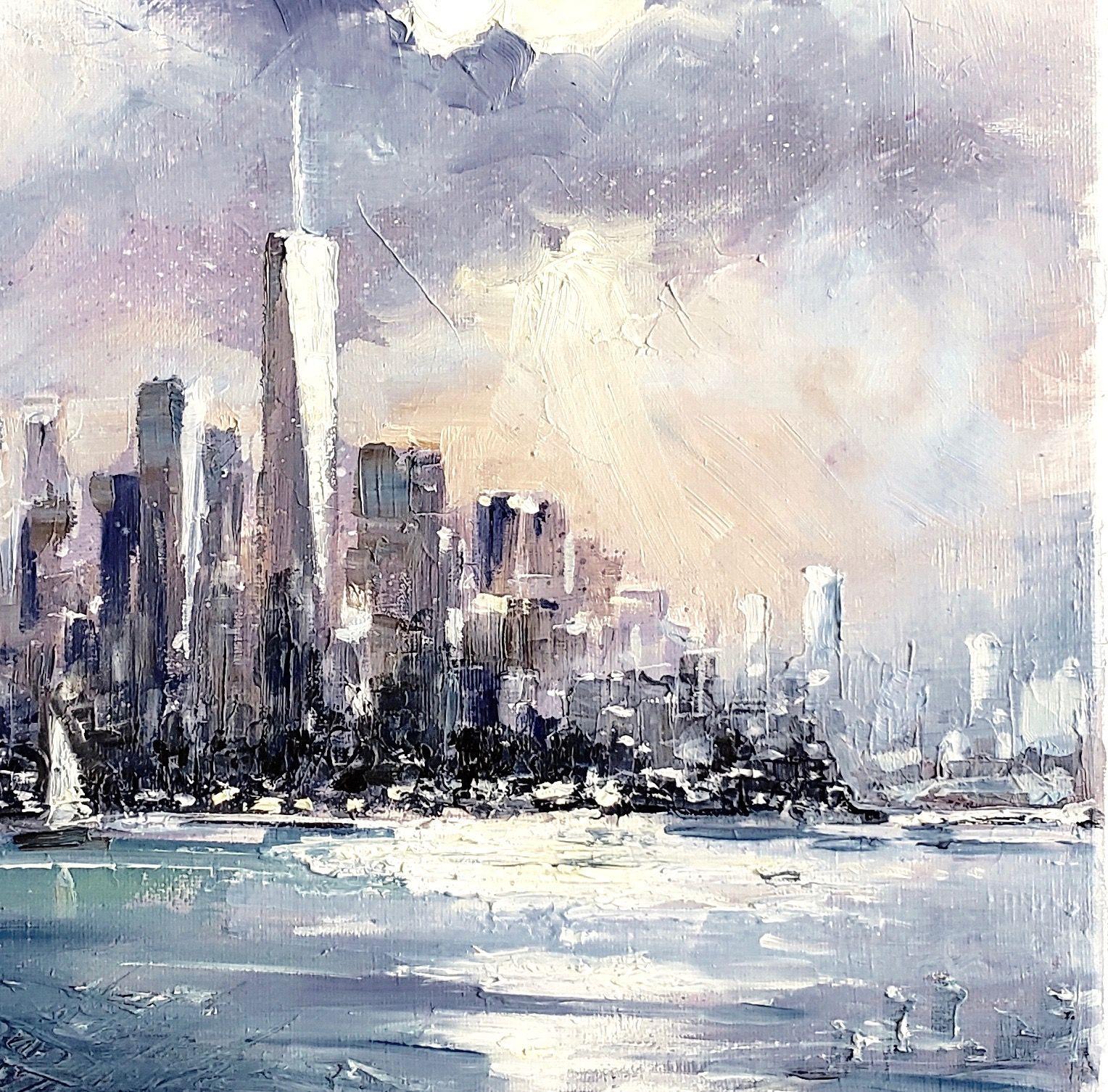 NY CITY LIGHTS #22., Painting, Oil on Canvas For Sale 2
