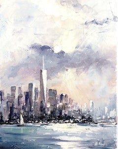 NY CITY LIGHTS #22., Painting, Oil on Canvas