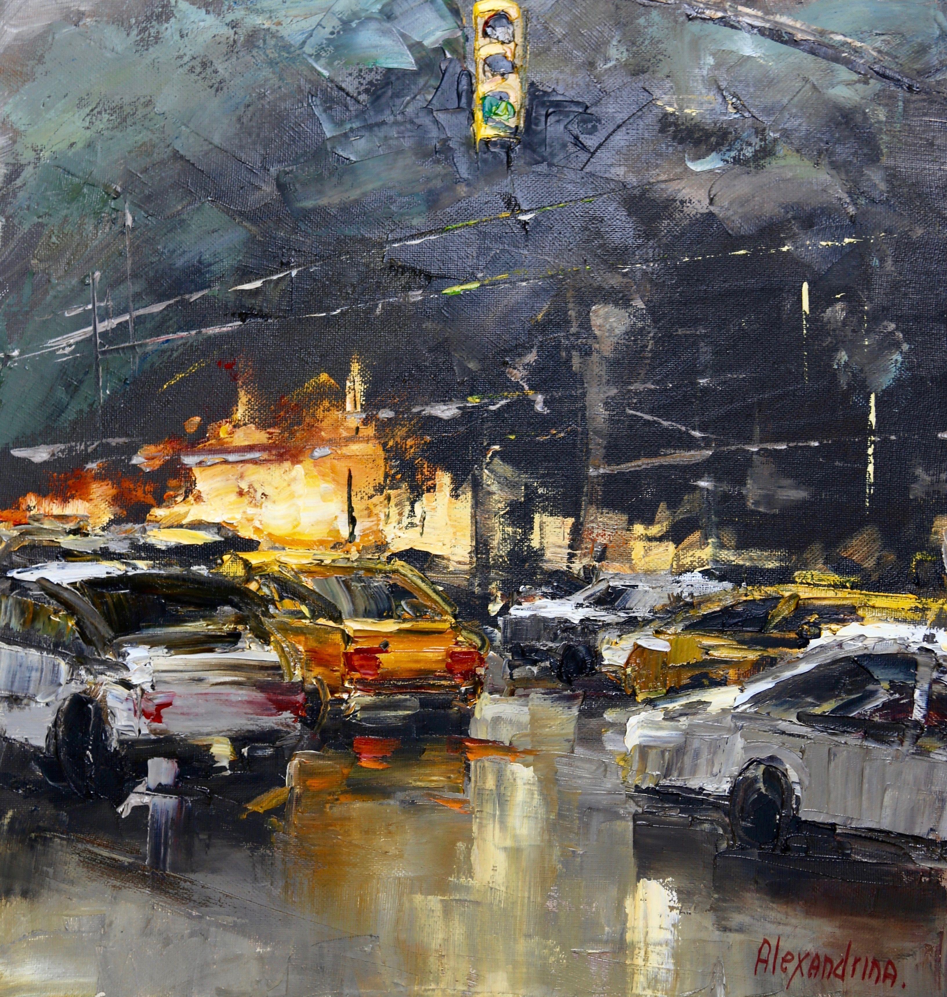 NY CITY LIGHTS #24., Painting, Oil on Canvas For Sale 2