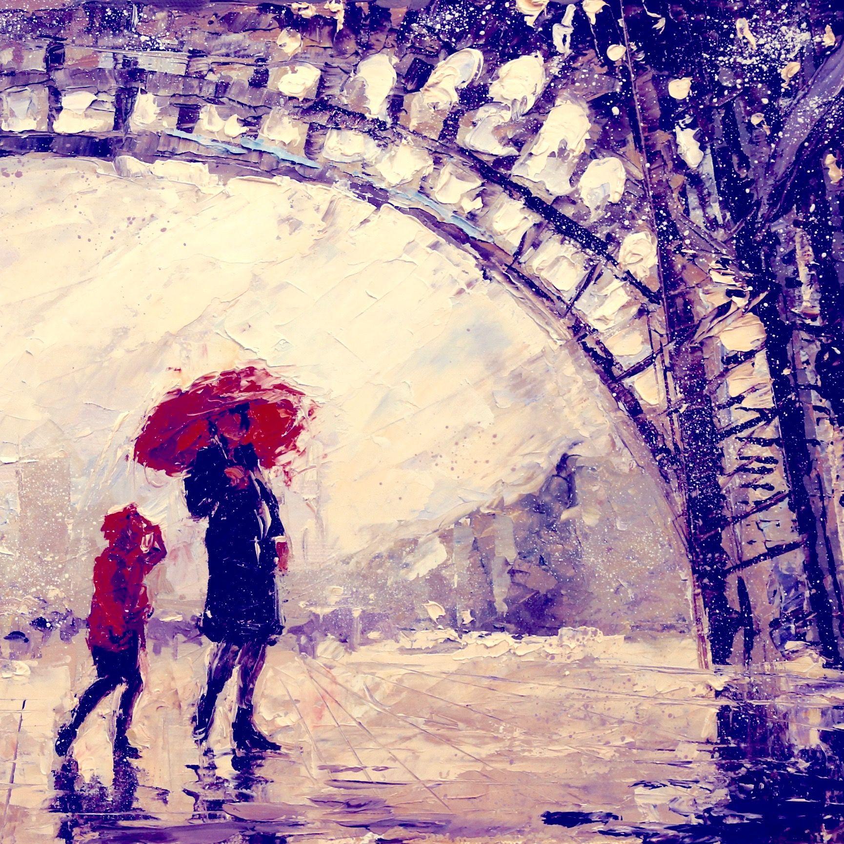 PARIS. CITY LIGHTS n°22, peinture, huile sur toile - Painting de Irina Alexandrina
