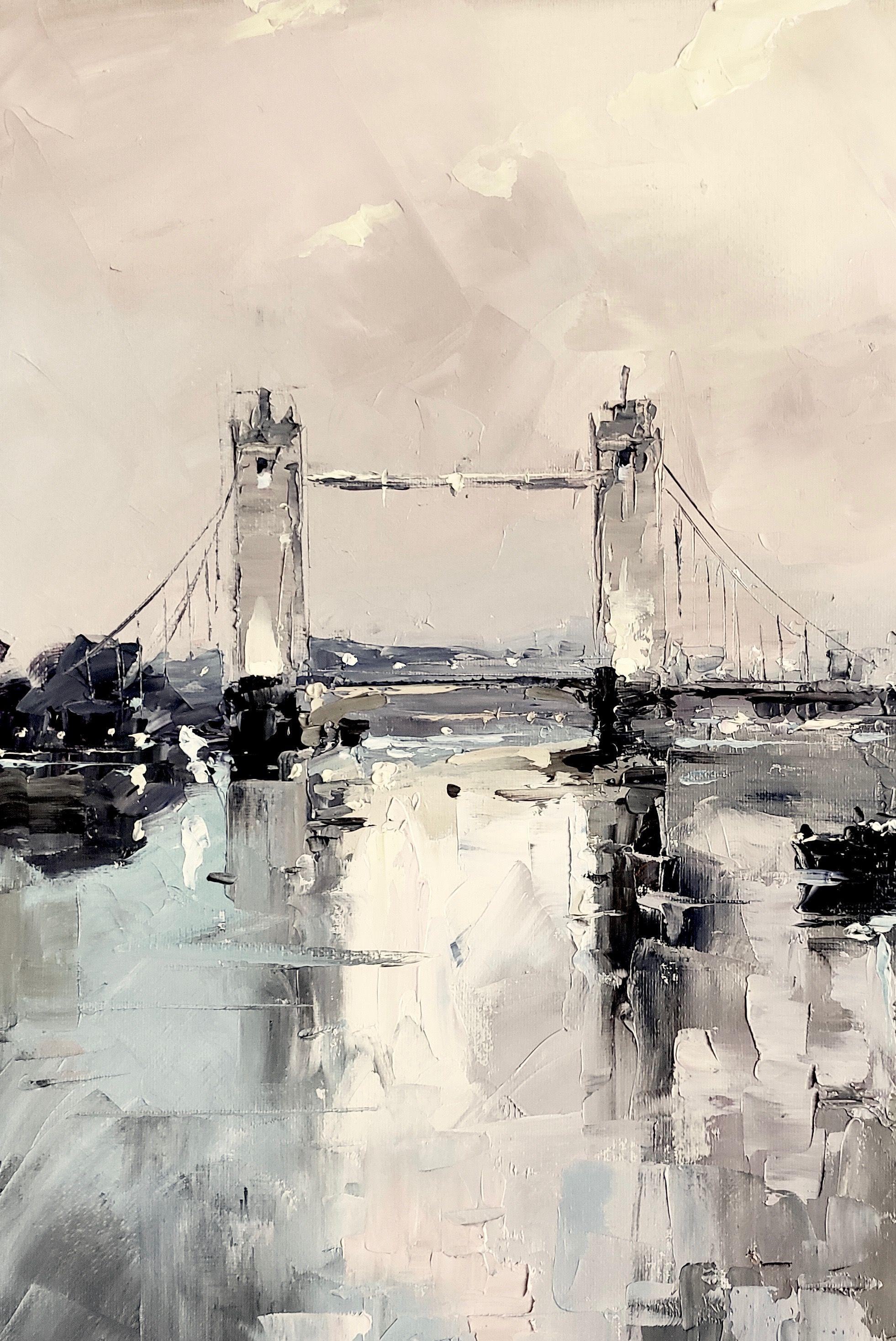 PUENTE DE LA TORRE. LONDRES.   La pintura de Alexandrina está guiada por su pasión incontenible por compartir con el espectador la belleza y la perfección del universo, que a veces pasamos de largo con prisas. Su obra contiene elementos que rinden