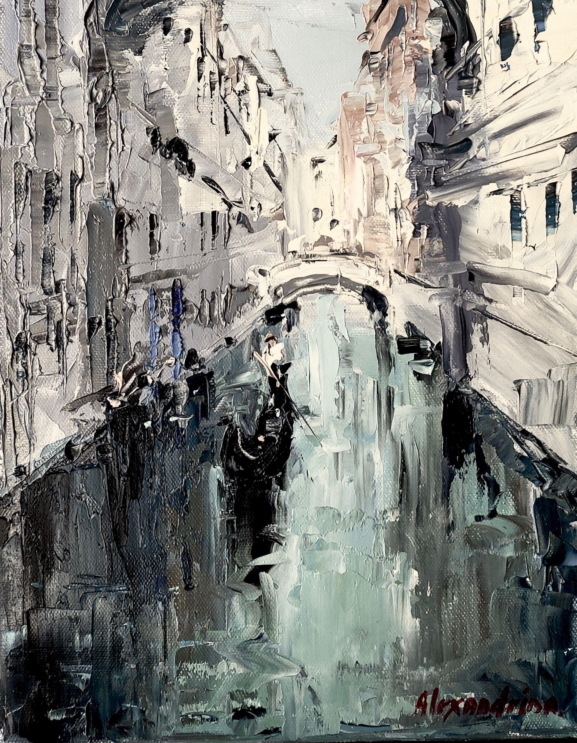 VENICE CANAL. ITALY., Painting, Oil on Canvas For Sale 1