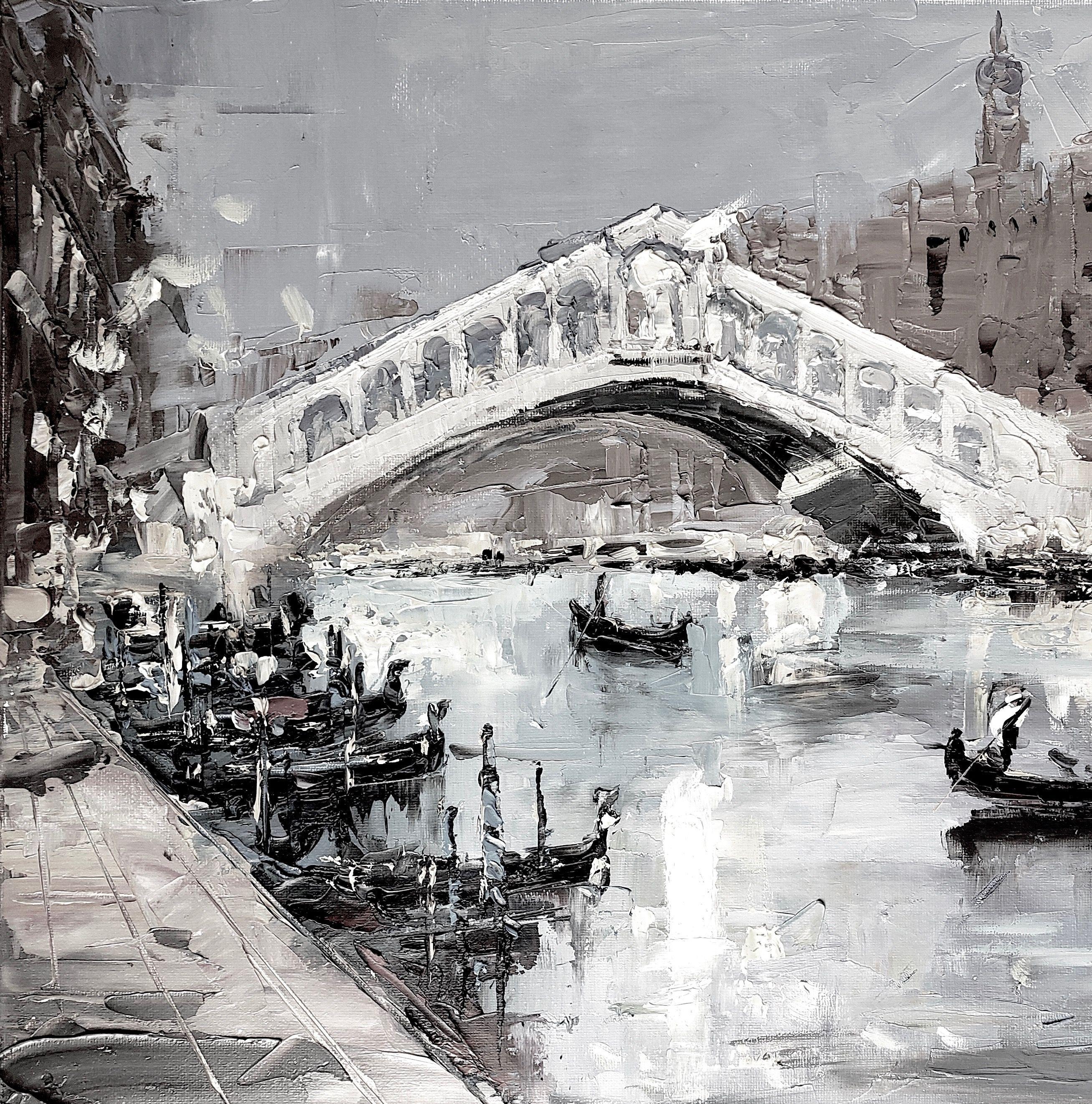 VENICE. GRAND CANAL., Painting, Oil on Canvas For Sale 1