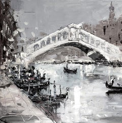 VENICE. GRAND CANAL., Painting, Oil on Canvas