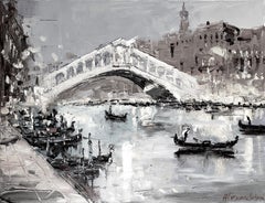 VENISE. GRAND CANAL, peinture, huile sur toile