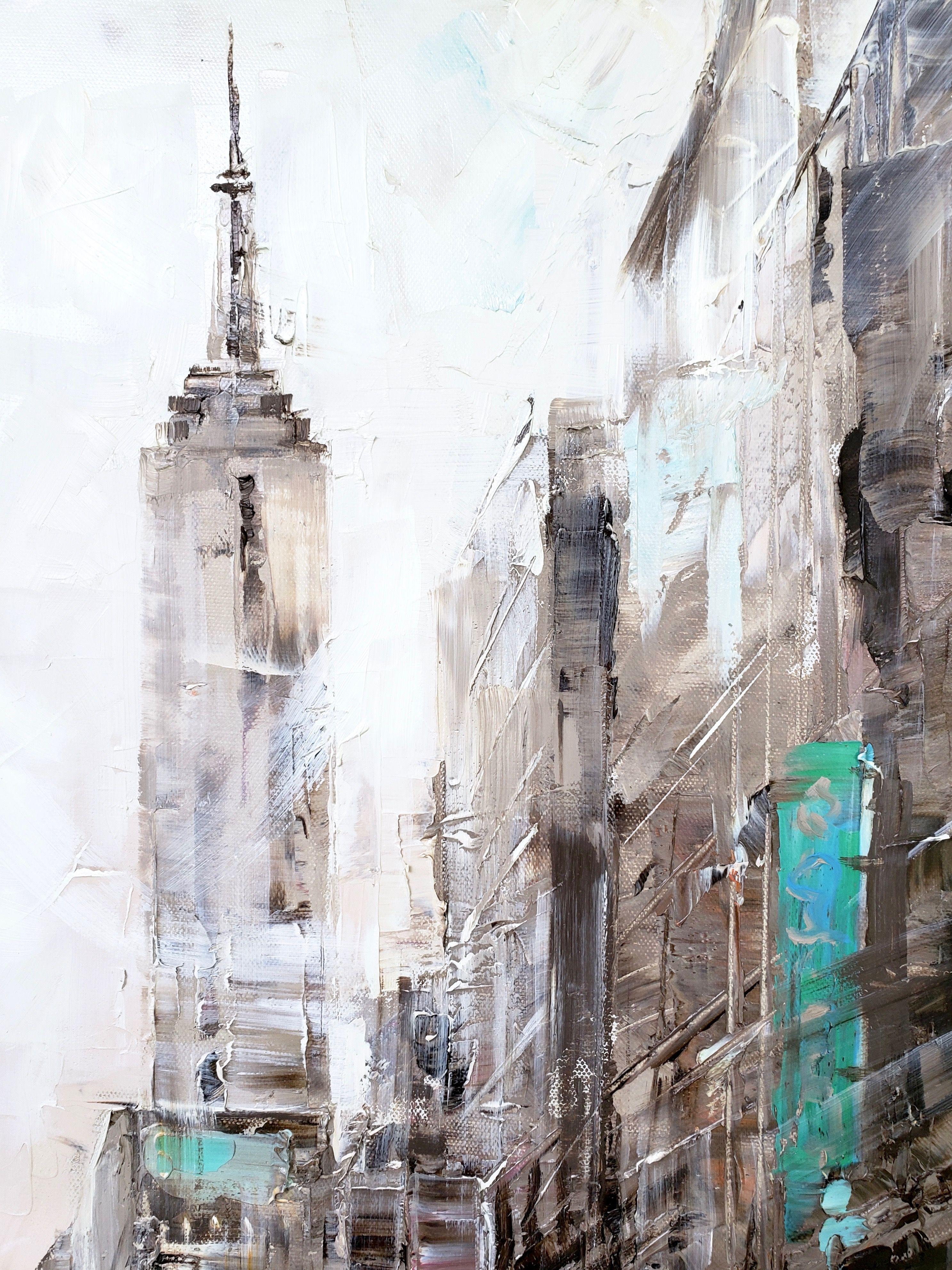 Vista de Nueva York, Pintura, Óleo sobre lienzo - Painting Expresionista de Irina Alexandrina