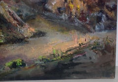 Irina Roublon "Paisaje montañoso luminoso" Pintura al óleo D.C. 1960