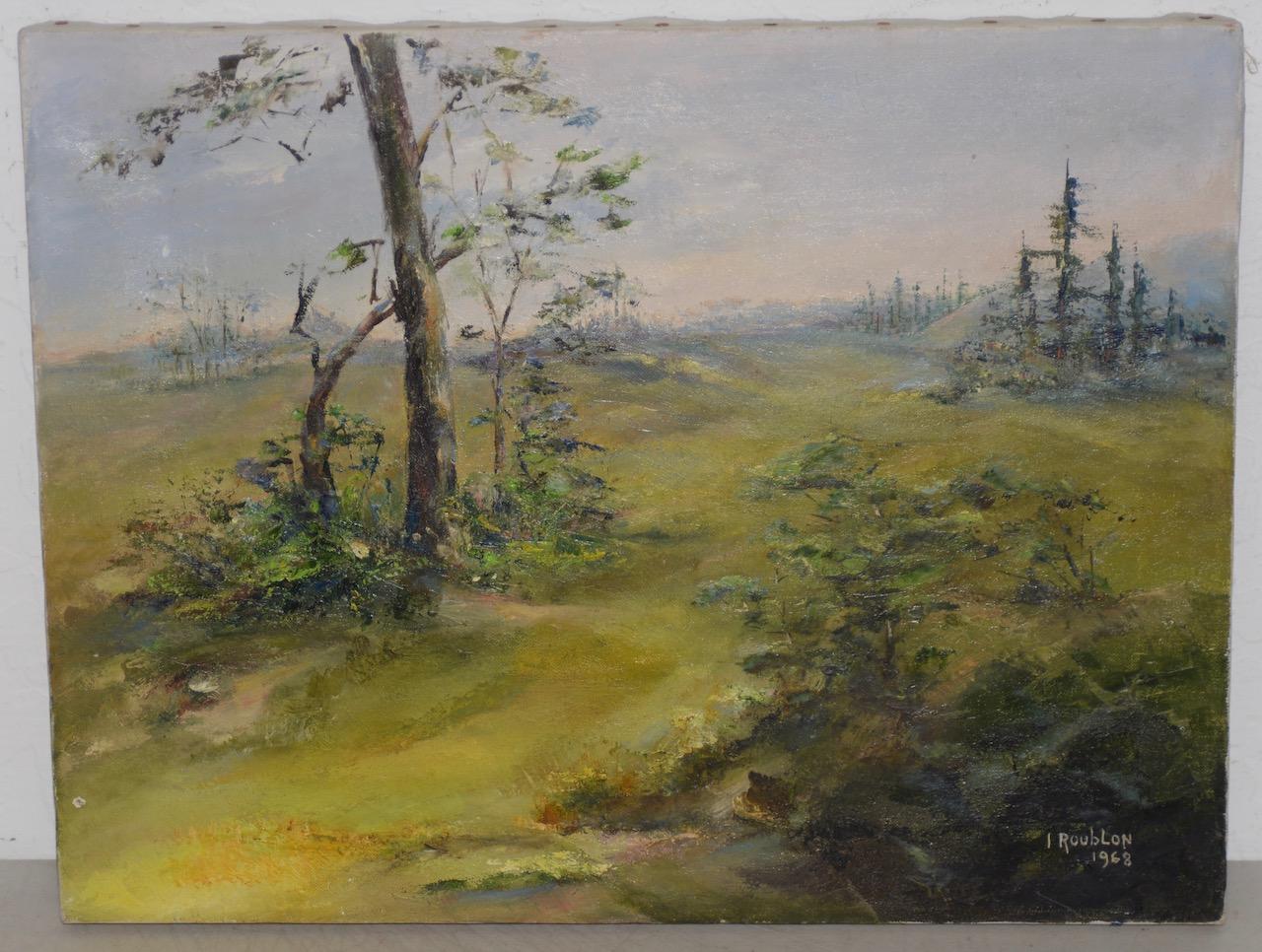 Irina Belotelkin Roublon Landscape Painting - Irina Roudakoff Belotelkin "Spring in California" Original Oil Painting c.1960s