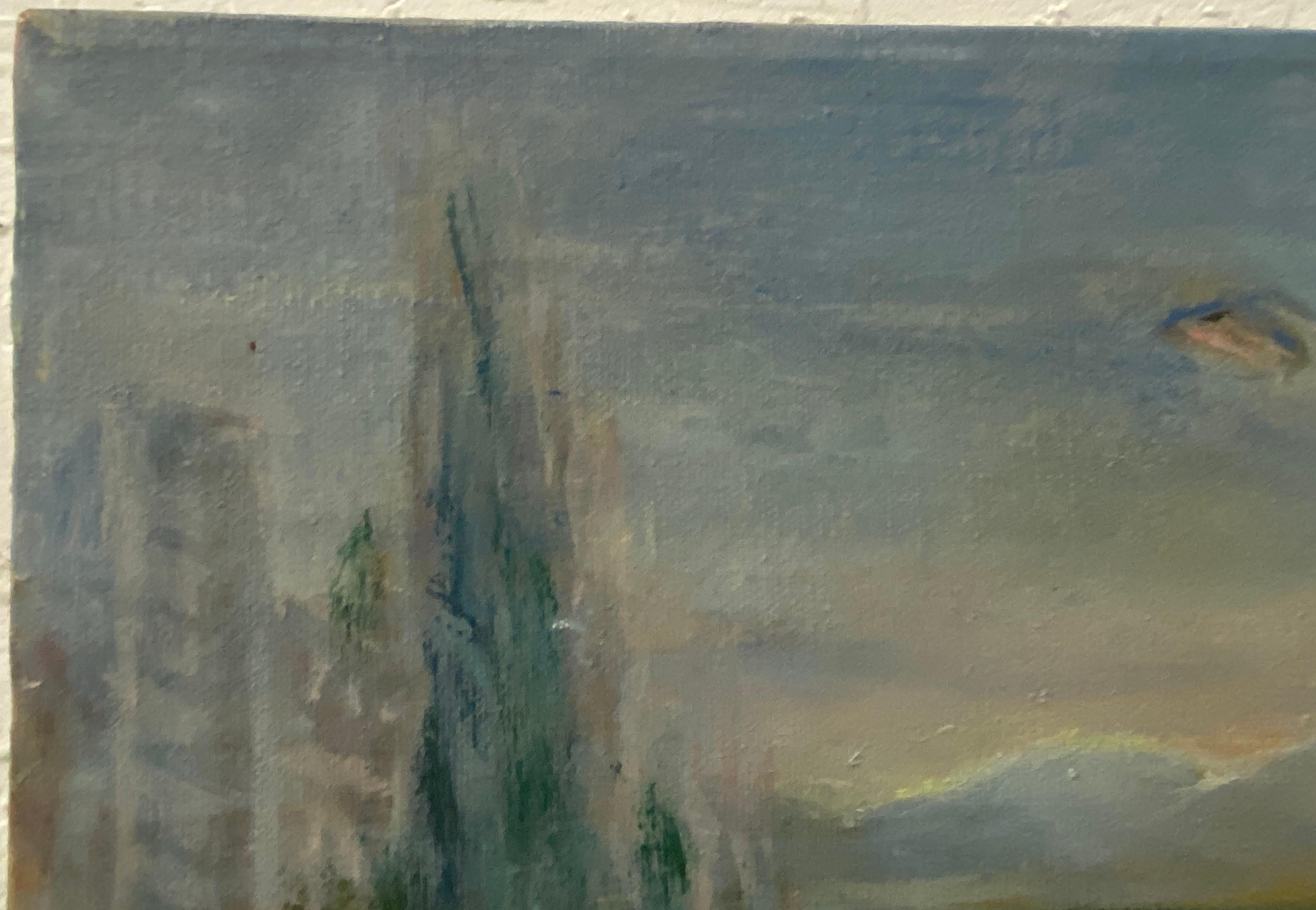 Irina Roudakoff Belotelkin « Vue de Heights du Pacifique » Peinture originale vers 1960 en vente 1