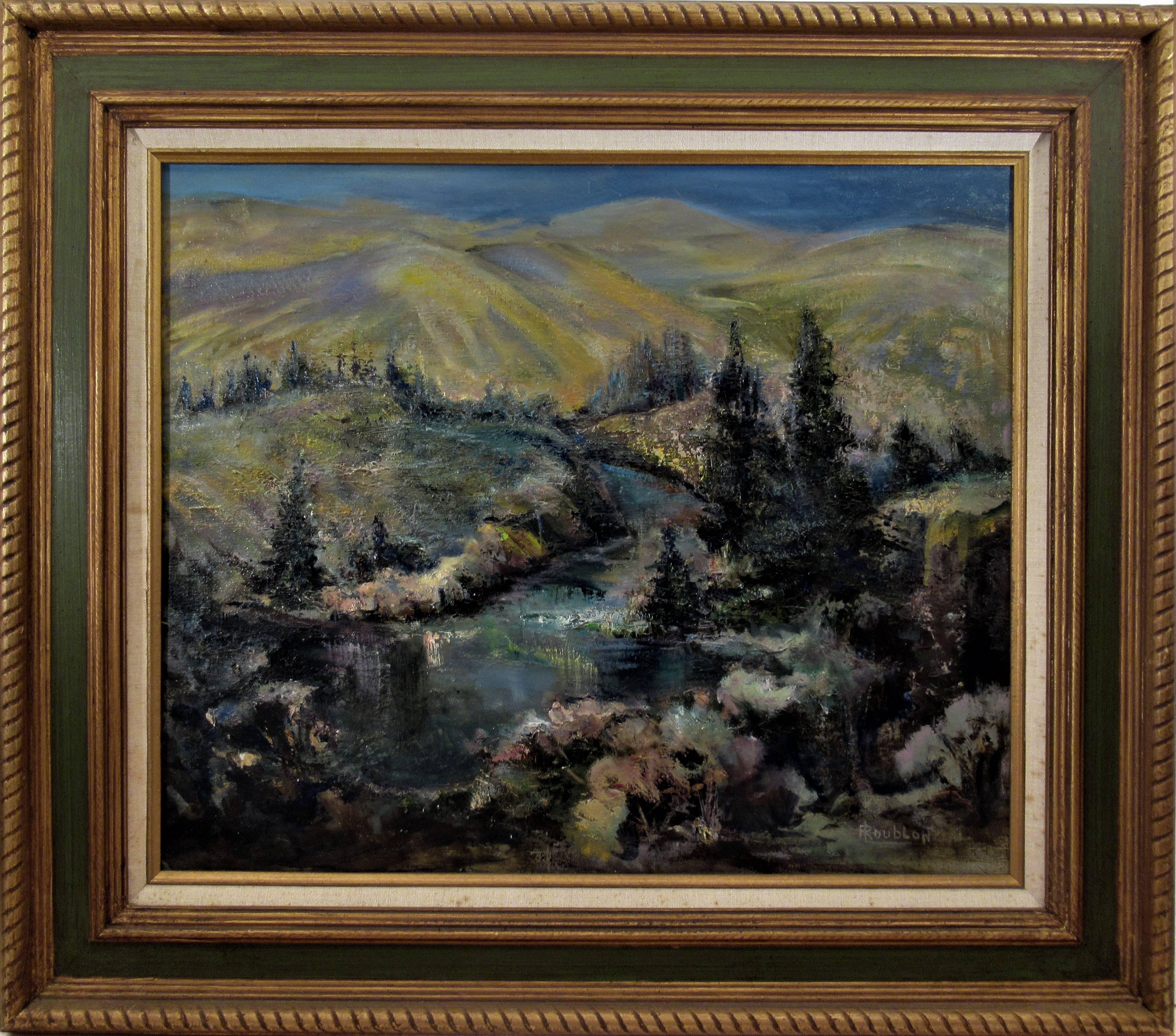 Irina Belotelkin Roublon Landscape Painting - Landscape with River