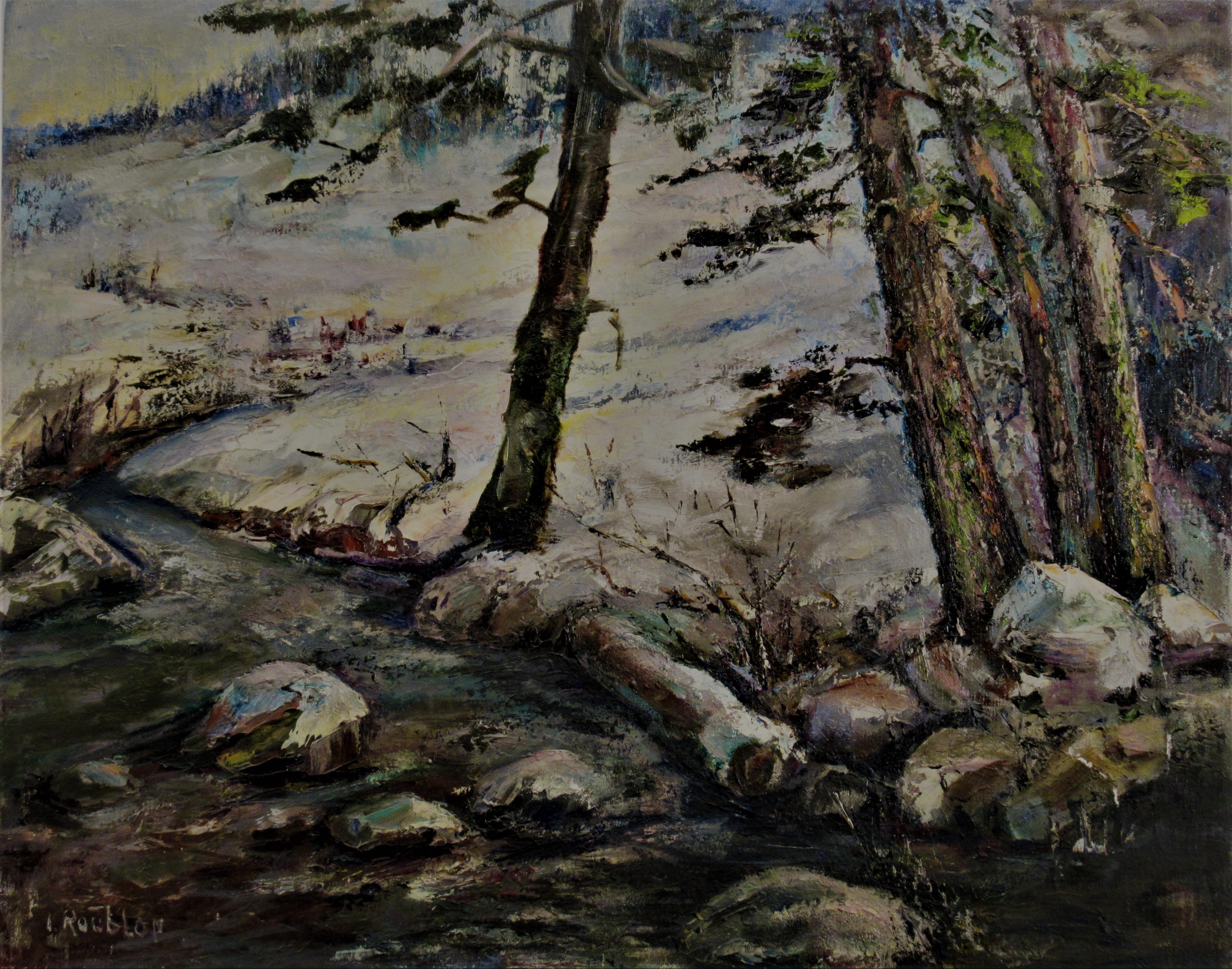 Irina Belotelkin Roublon Landscape Painting - Landscape with River II
