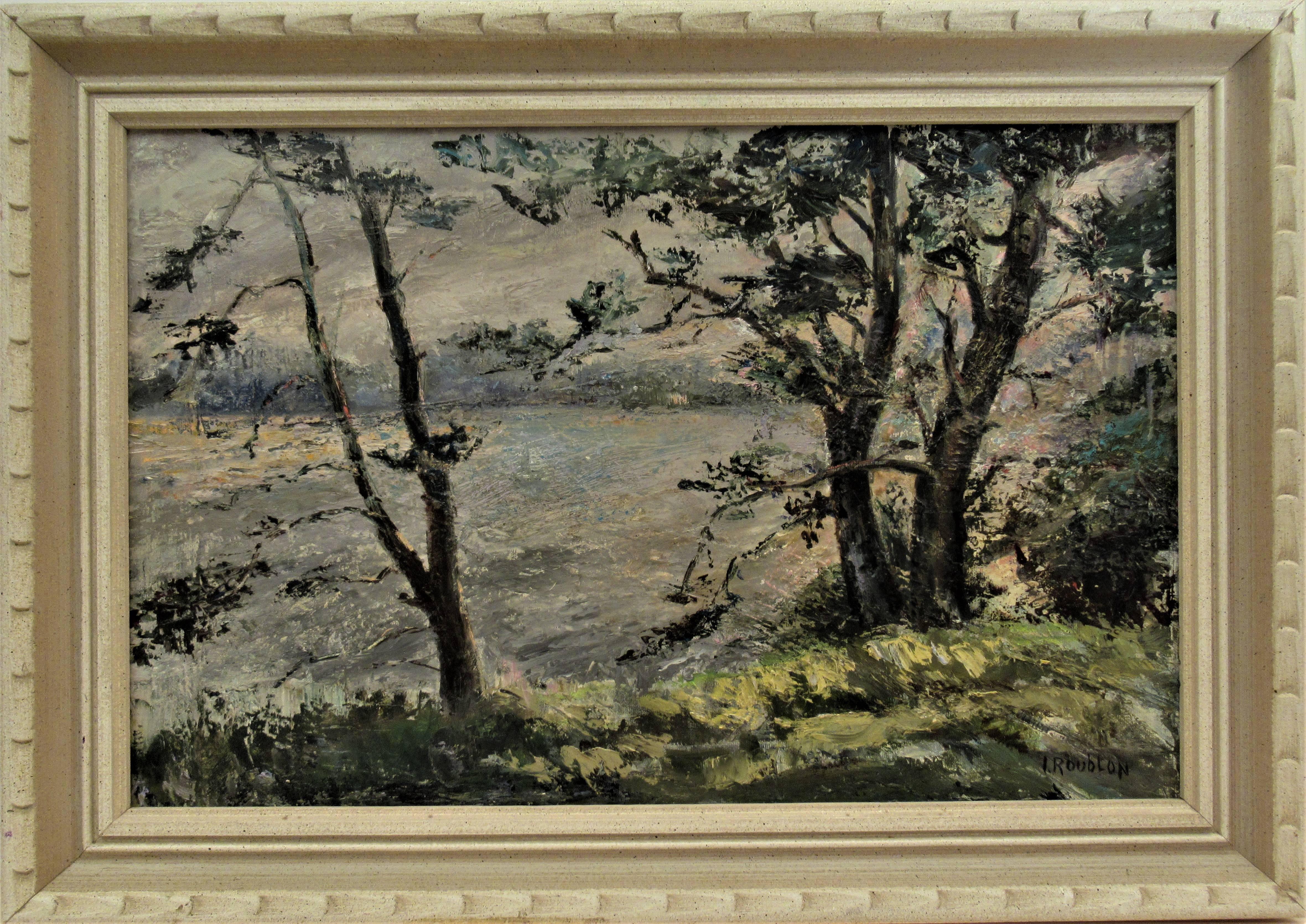 Irina Belotelkin Roublon Landscape Painting - Landscape with Trees
