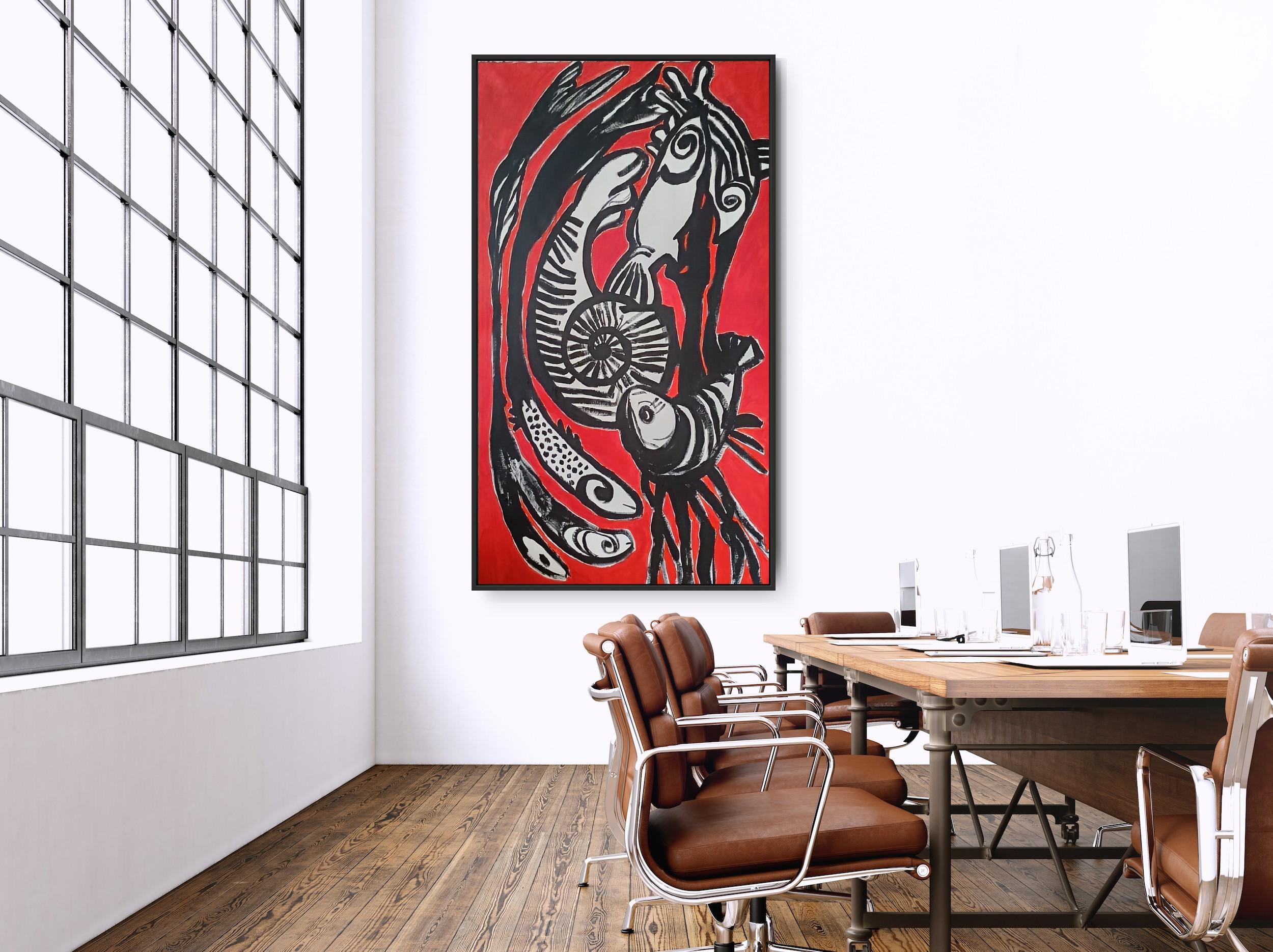 Chaos at the Existence of. Stability - Abstract Expressionist Painting by Irina Burda 