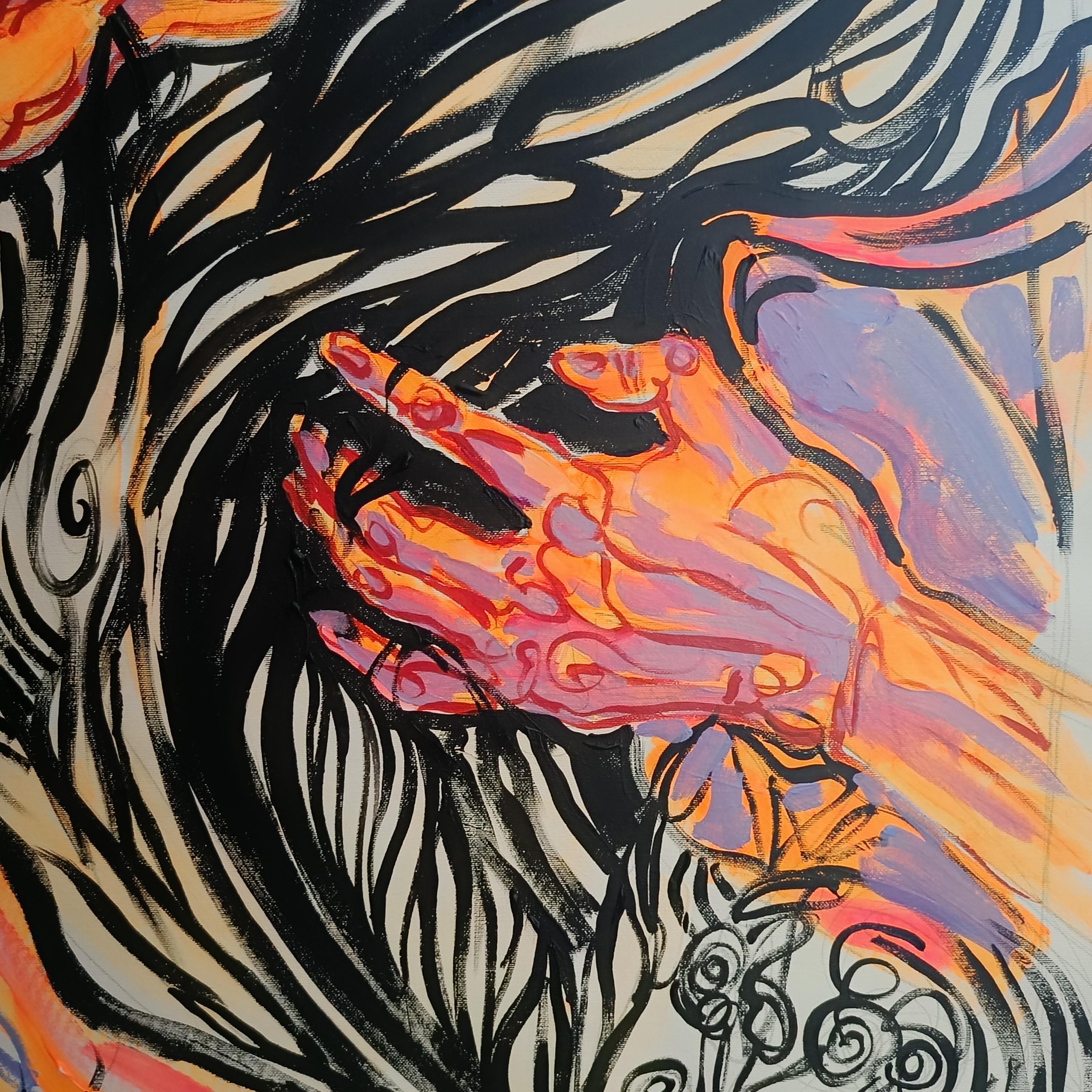 Holding Invisible Time


In this work, Iryna Burda reflects on the attempt to grasp what is inherently elusive — time. Through tense brushstrokes, translucent layers of paint, and rhythmic forms, the painting visualizes the psychological experience