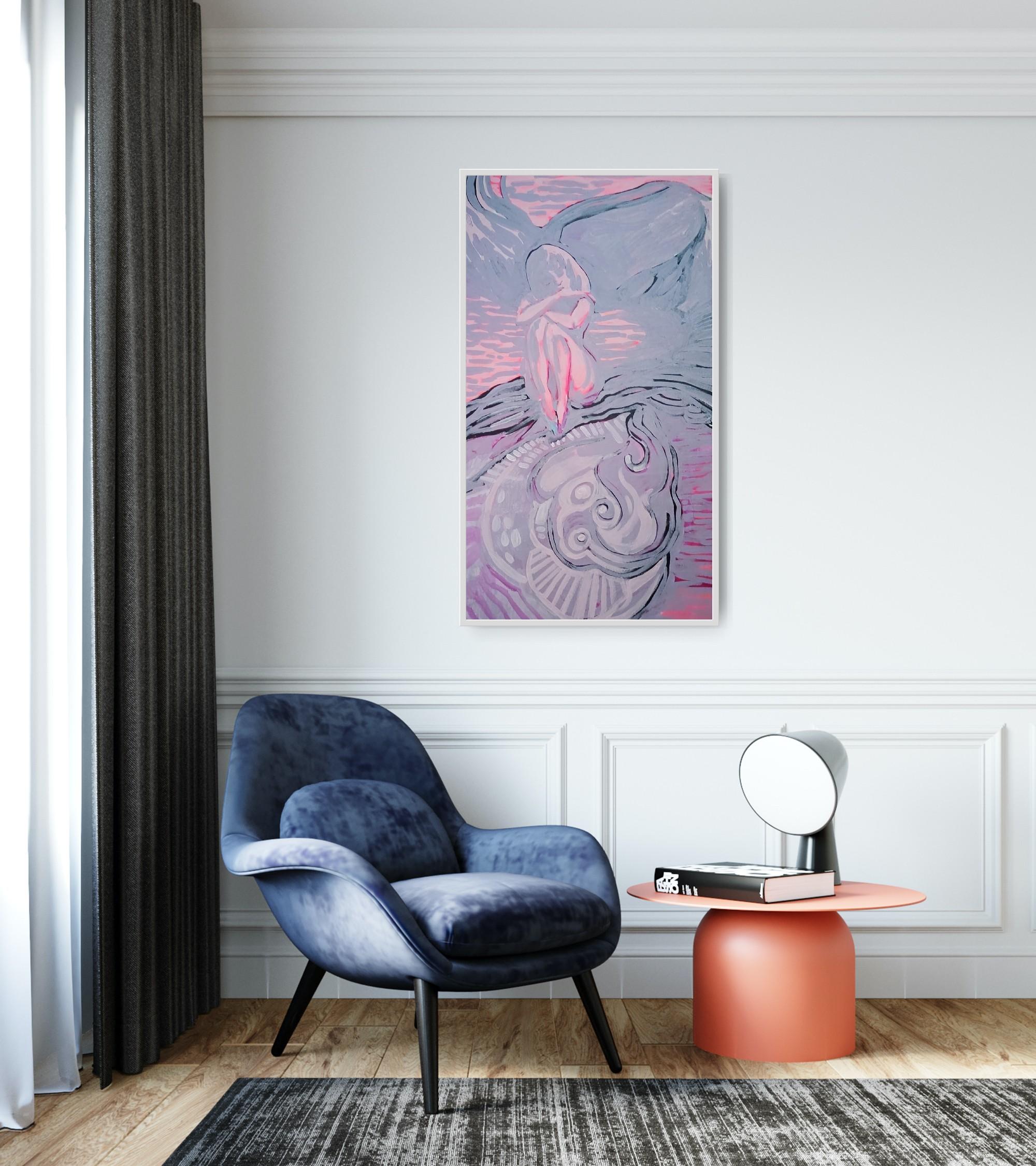 Illusion (Grau), Abstract Painting, von Irina Burda 