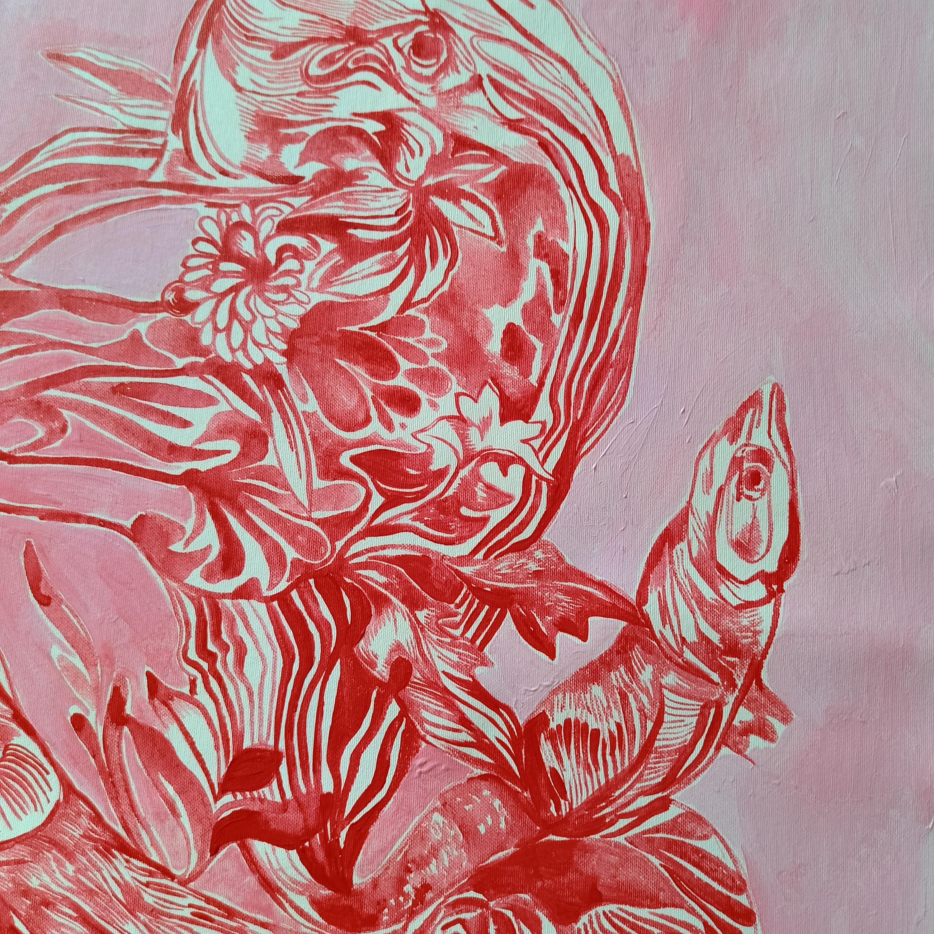 Amore - Animal Painting Viola di Irina Burda 