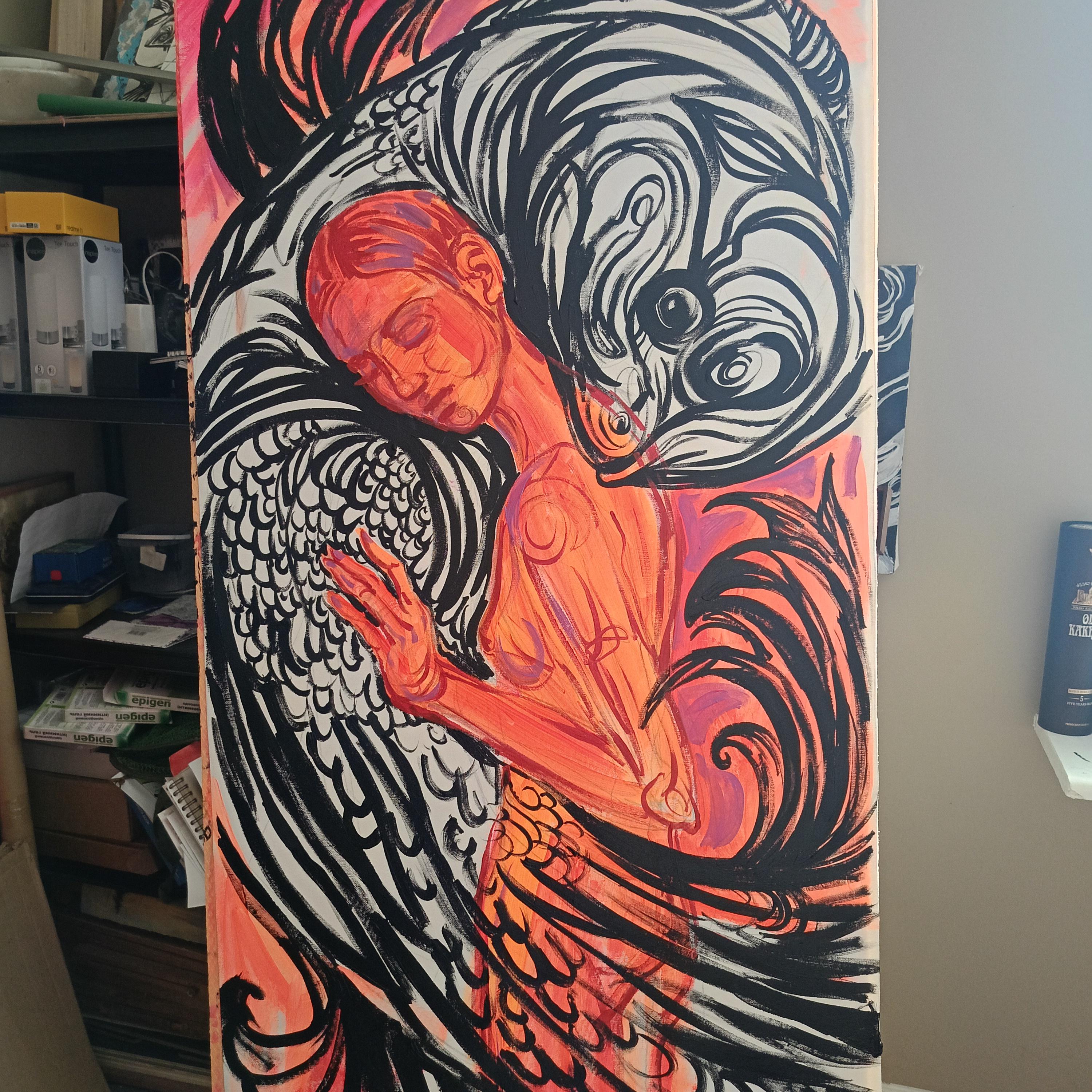 Dieses Stück ist eine poetische Meditation über das Phänomen der Zeit - sowohl eine innere als auch eine universelle Erfahrung. Durch die ruhige Intimität der Figur lädt die Künstlerin Iryna Burda den Betrachter zum Nachdenken ein: Ist die Zeit eine