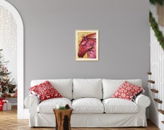 Red Horse Abstract Watercolor on Archival Paper, 2010s, Unframed