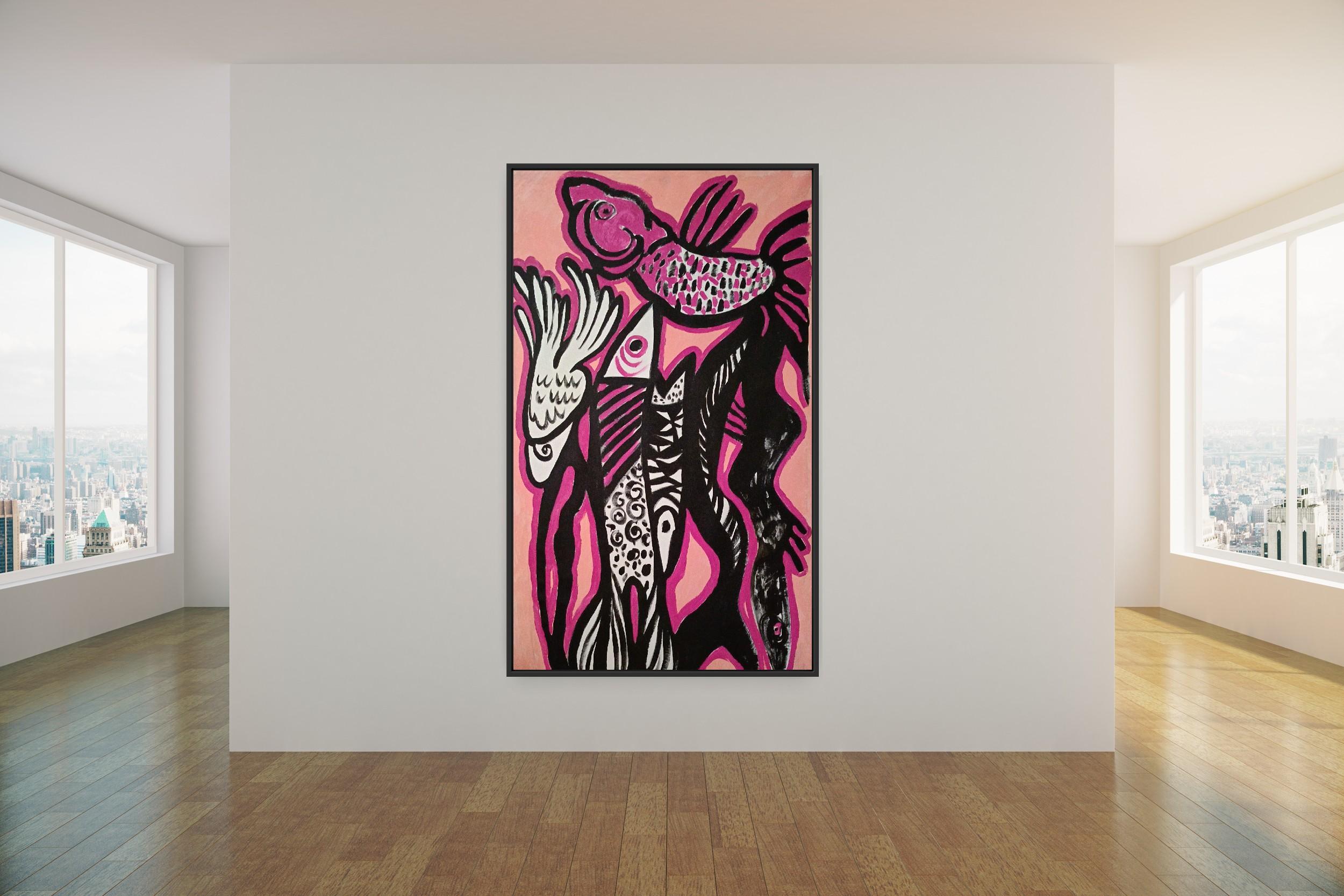Support Can Make Even a Fish Fly - Painting by Irina Burda 